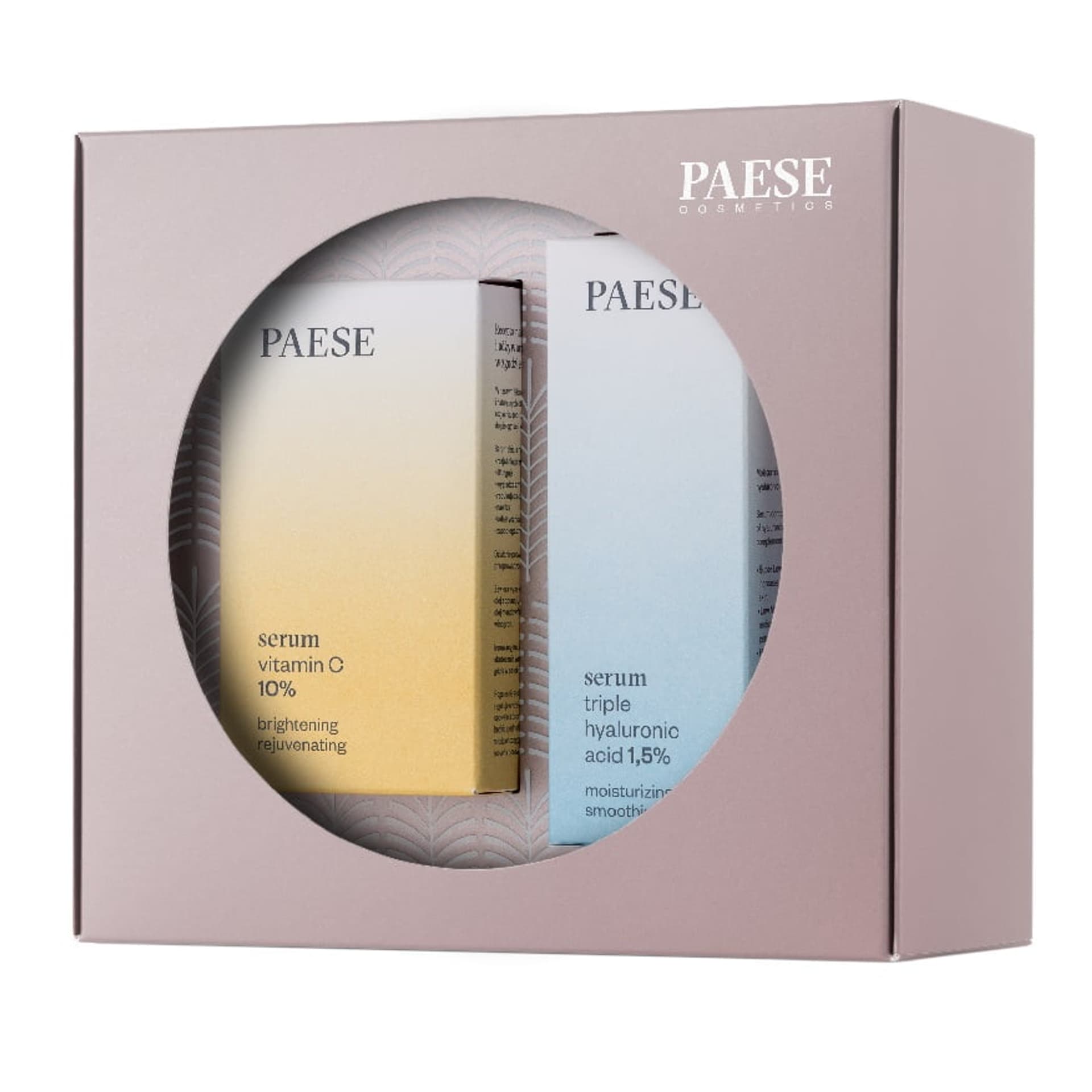

Paese Besties For The Resties zestaw serum z potrójnym kwasem hialuronowym 1.5% 30ml + serum z witaminą C 10% 15ml