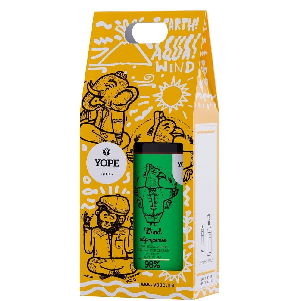 

Yope Soul Wind zestaw naturalne mydło do rąk 500ml + regenerujący krem do rąk 50ml
