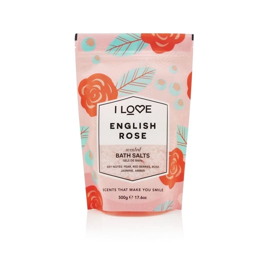 

I Love Scented Bath Salts kojąco-relaksująca sól do kąpieli English Rose 500g