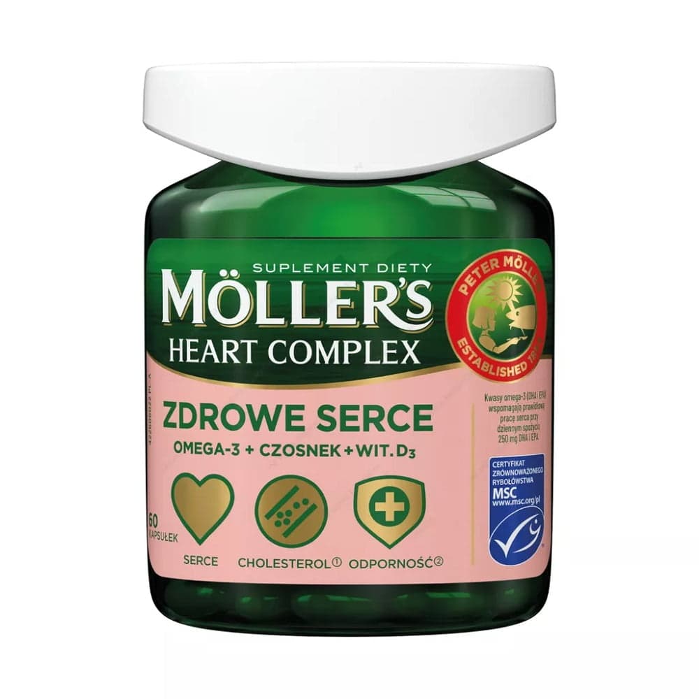 

Möller's Heart Complex zdrowe serce suplement diety 60 kapsułek