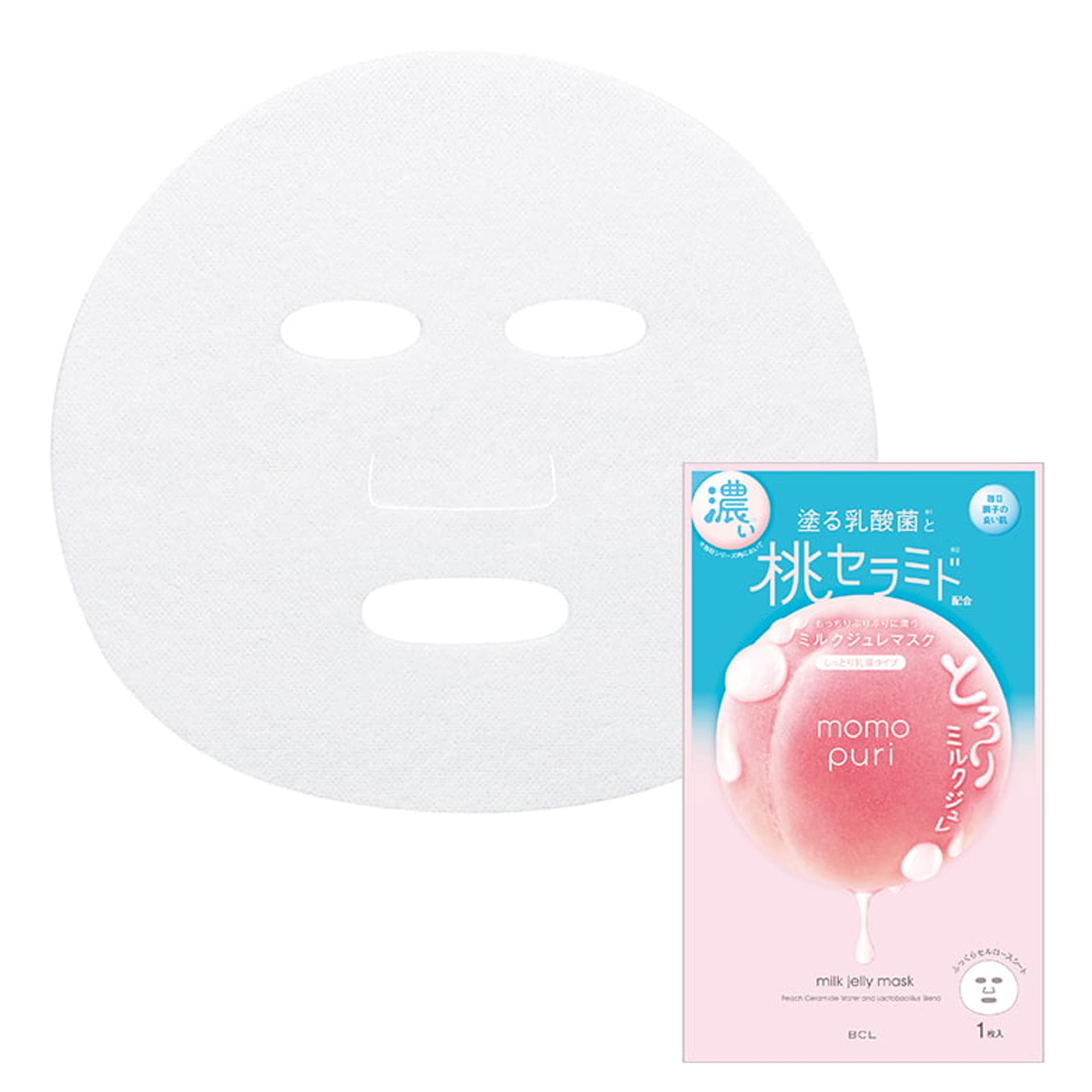 

BCL Momopuri Milk Jelly Mask żelowa maska nawilżająca do twarzy 22ml