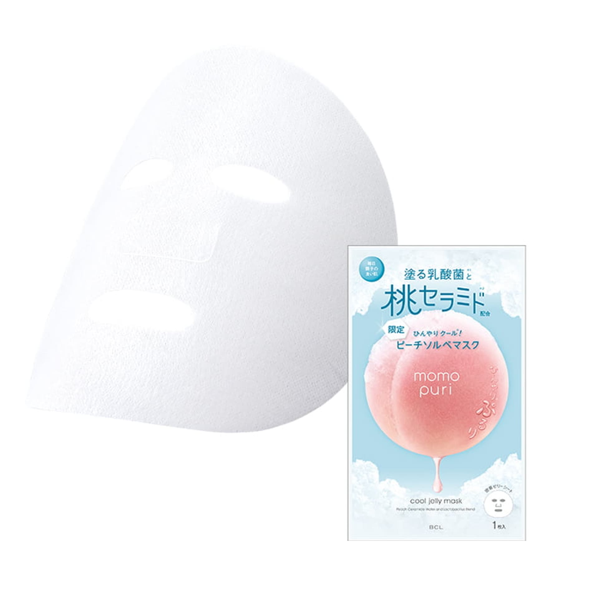 

BCL Momopuri Cool Jelly Mask żelowa maska nawilżająca do twarzy 22ml