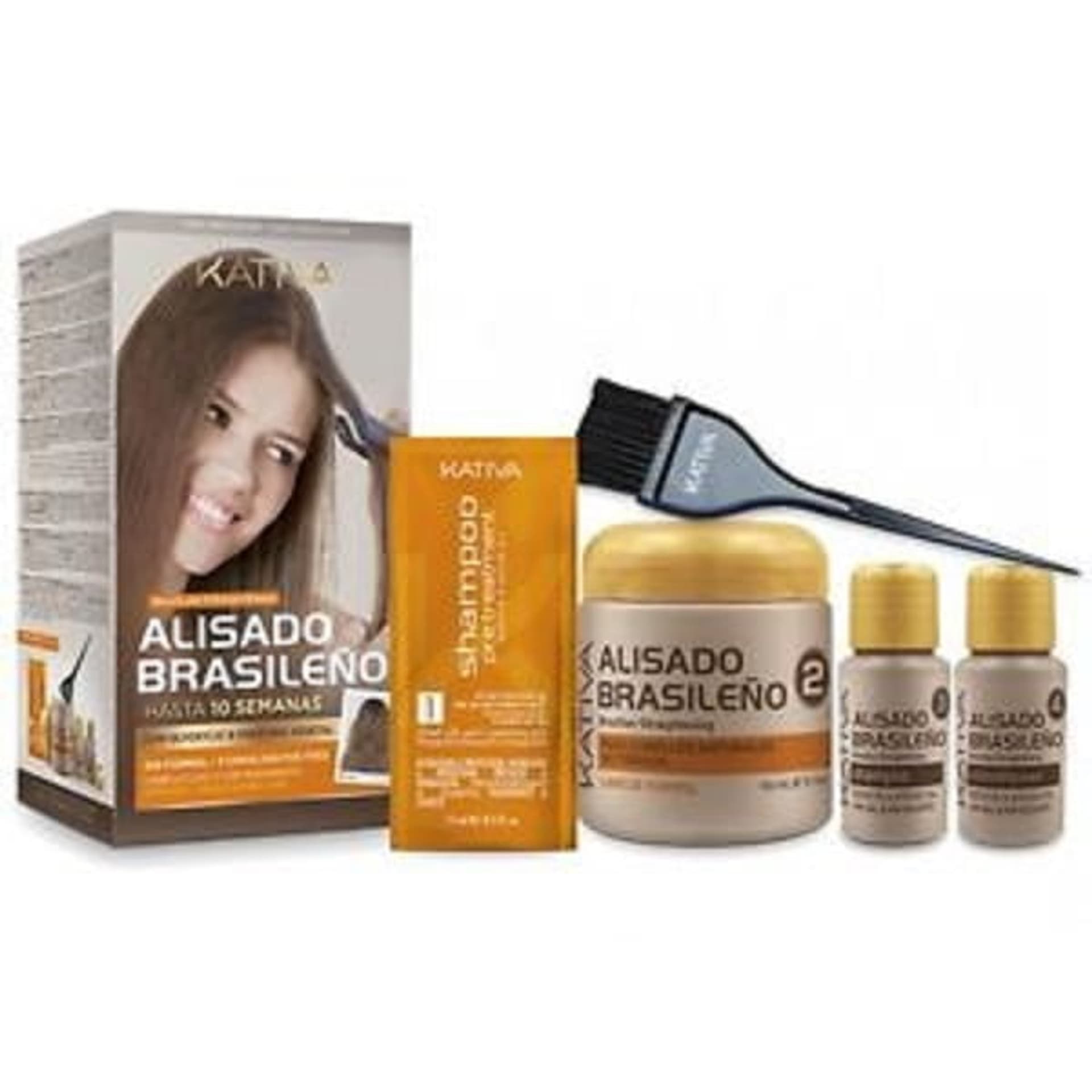 

Kativa Brazilian Straightening zestaw keratynowy z arganem do wygładzania i prostowania włosów 145ml
