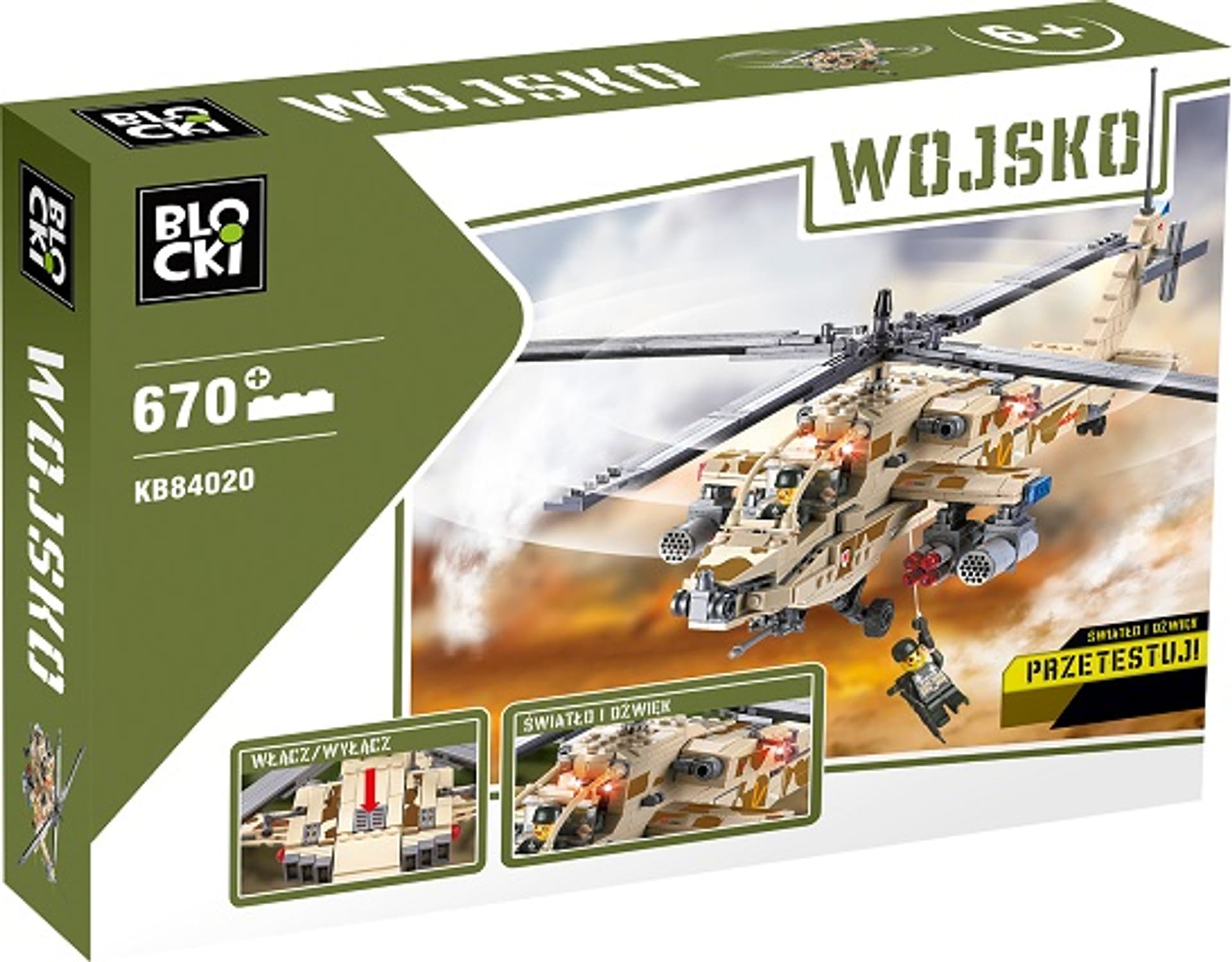

Klocki Blocki Wojsko Helikopter 670 el.