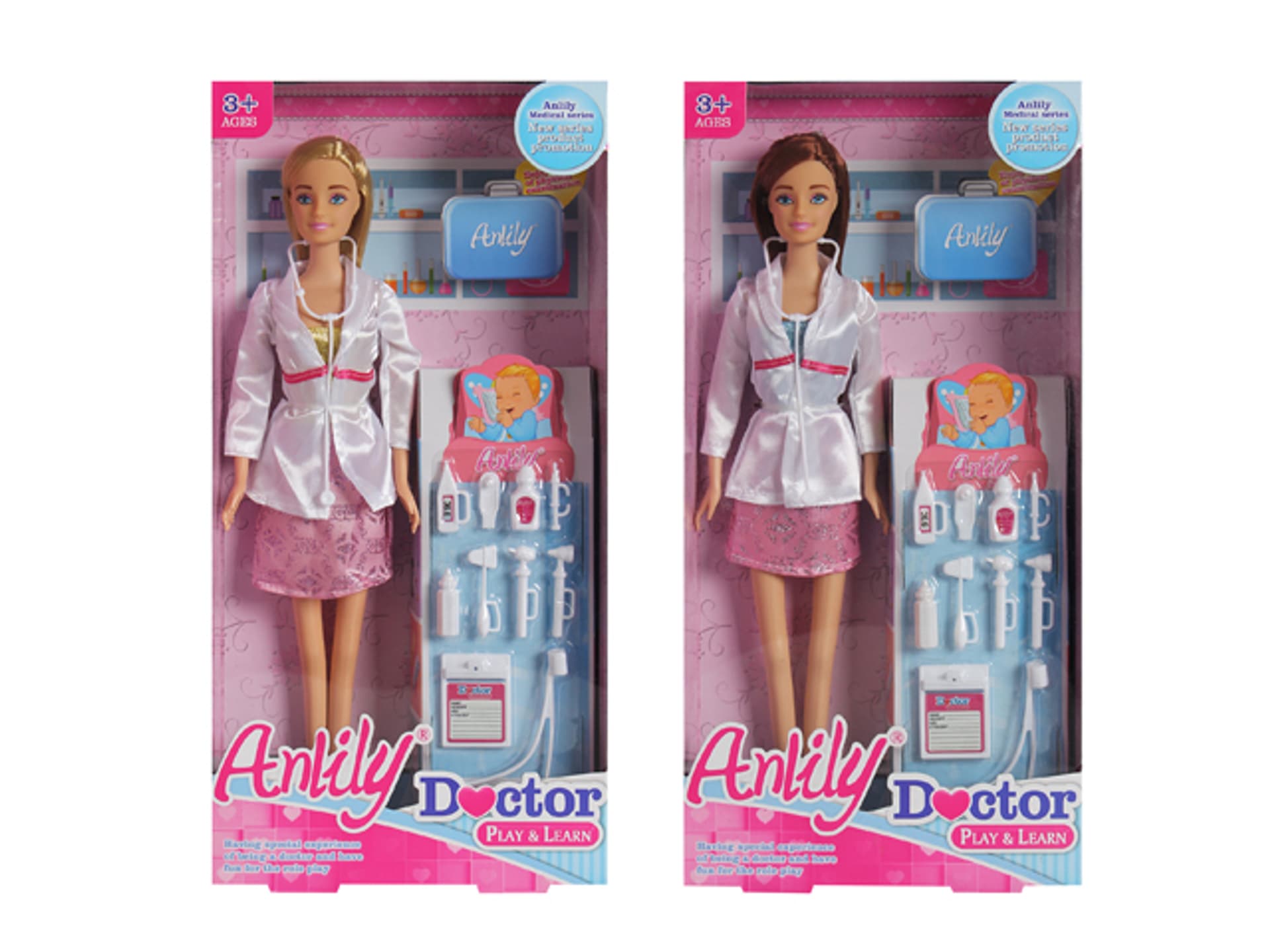

LALKA ANLILY 30 CM.DOKTOR Z AKCESORIAMI, MIX