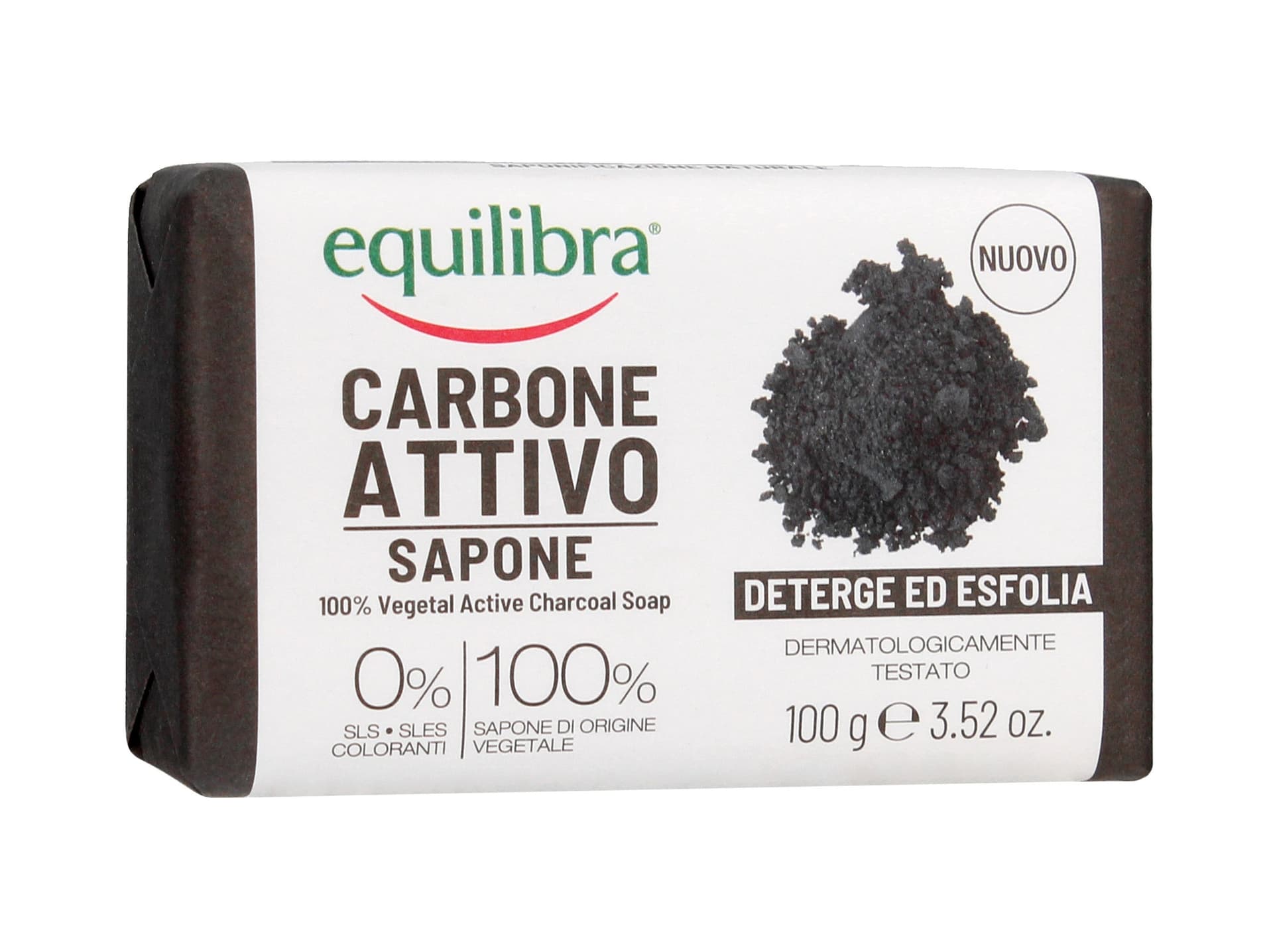 

Equilibra Carbone Attivo Mydło oczyszczające 100% roślinne z aktywnym węglem 100g