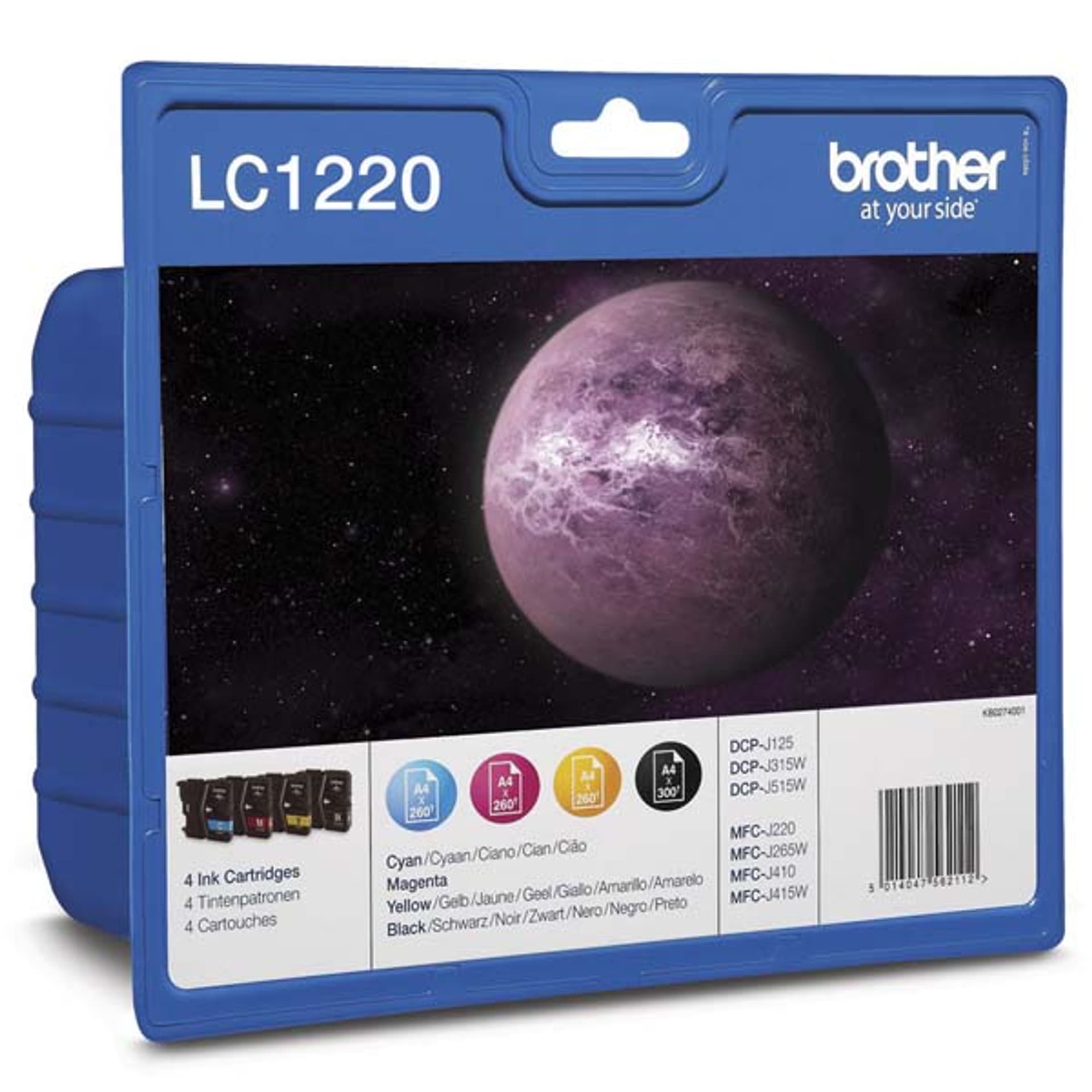 

Brother oryginalny ink / tusz LC-1220VALBP, CMYK, 4x300s, Brother DCP-J925 DW