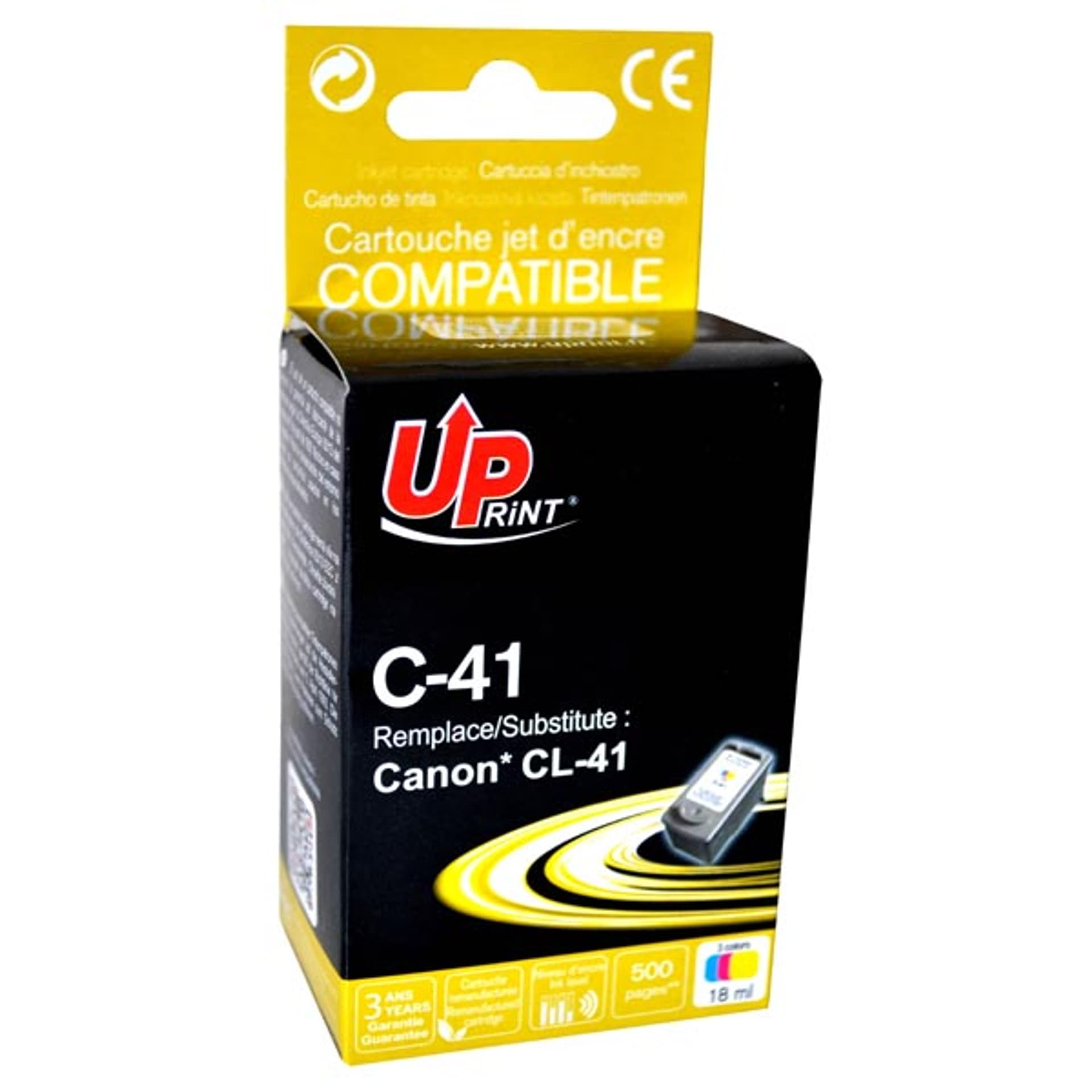 

UPrint kompatybilny ink / tusz z CL41, color, 500s, 18ml, C-41CL, dla Canon iP1600, iP2200, iP6210D, MP150, MP170, MP450