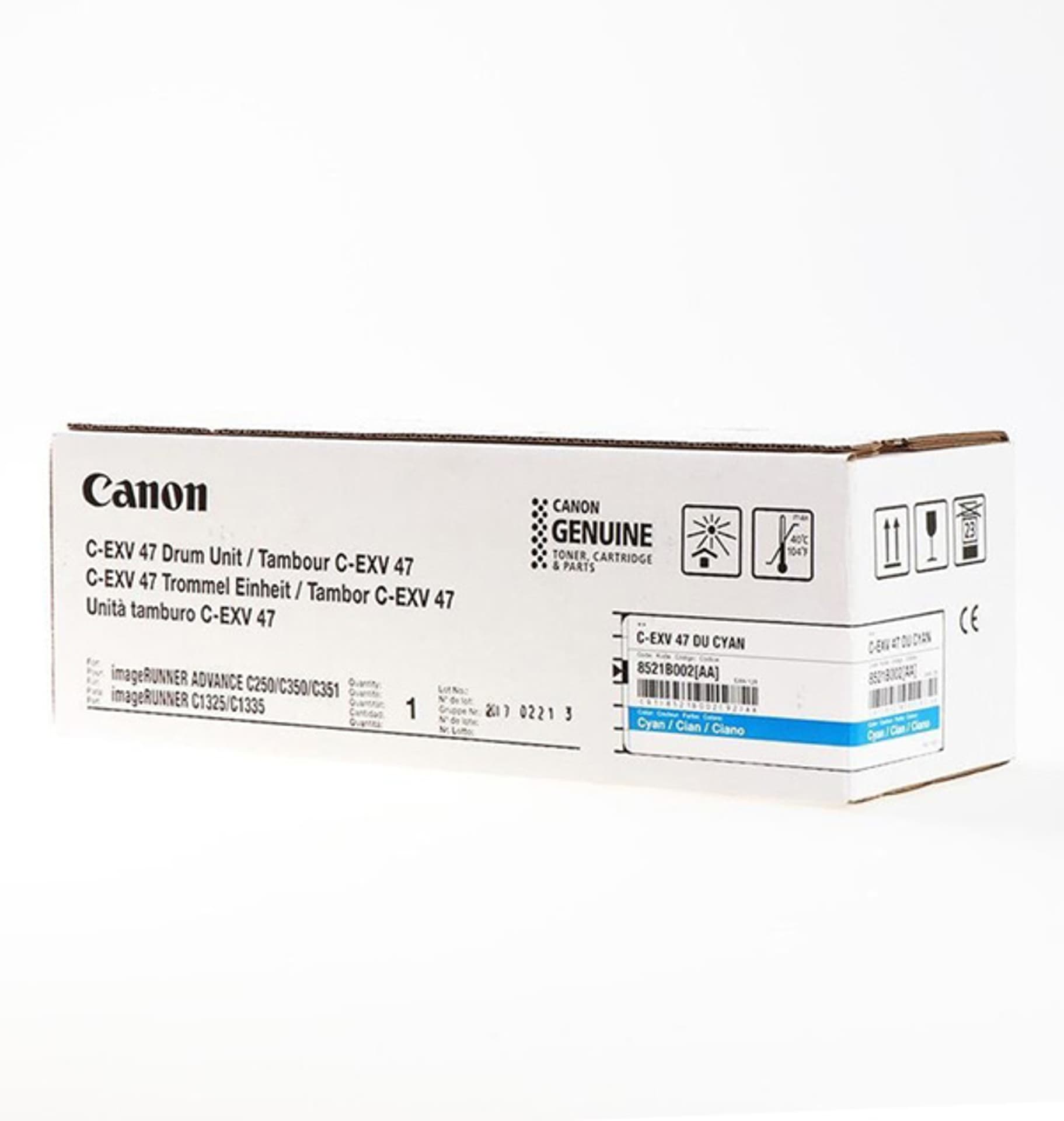 

Canon oryginalny bęben C-EXV47 C, cyan, 8521B002, 33000s, Canon IRA C250,255,350,351,355,IR-C250,255,350,351,355