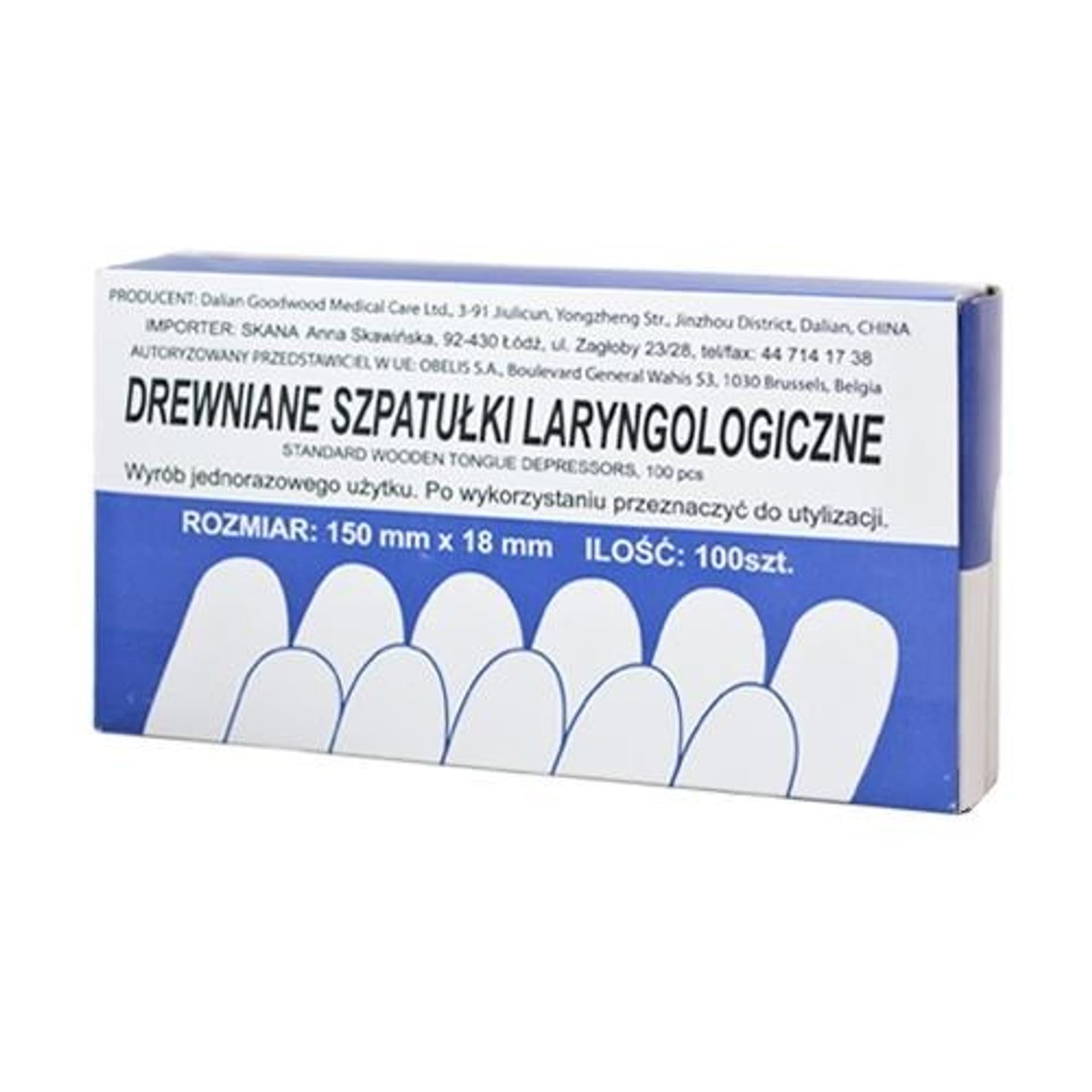 

Szpatułka laryngologiczna drewniania Szpatułka laryngologiczna drewniania