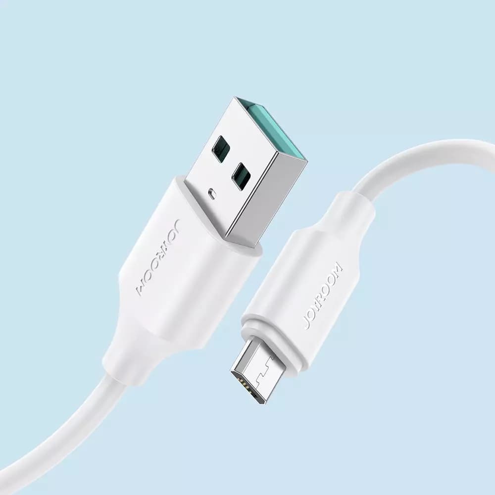 

Joyroom kabel USB-A - Micro USB 480Mb/s 2.4A 0.25m biały (S-UM018A9)