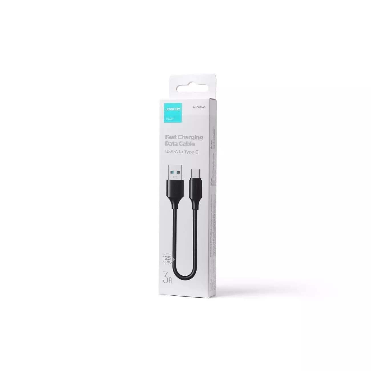 

Joyroom kabel do ładowania / transmisji danych USB - USB Typ C 3A 0,25 m czarny (S-UC027A9)