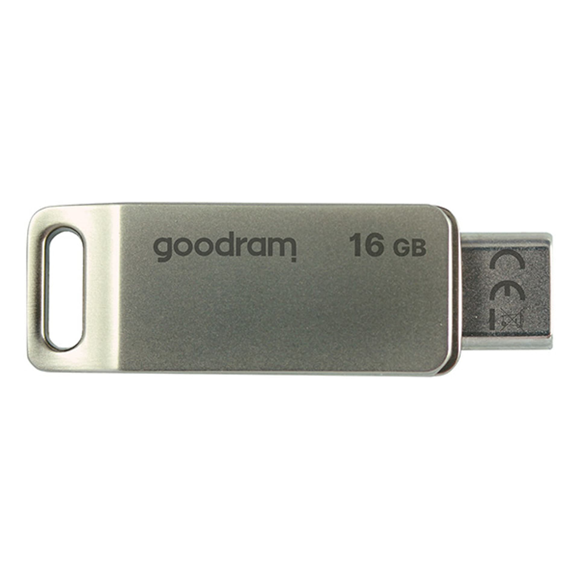 

Goodram USB flash disk, USB 3.0, 16GB, ODA3, srebrny, ODA3-0160S0R11, USB A / USB C, z obrotową osłoną