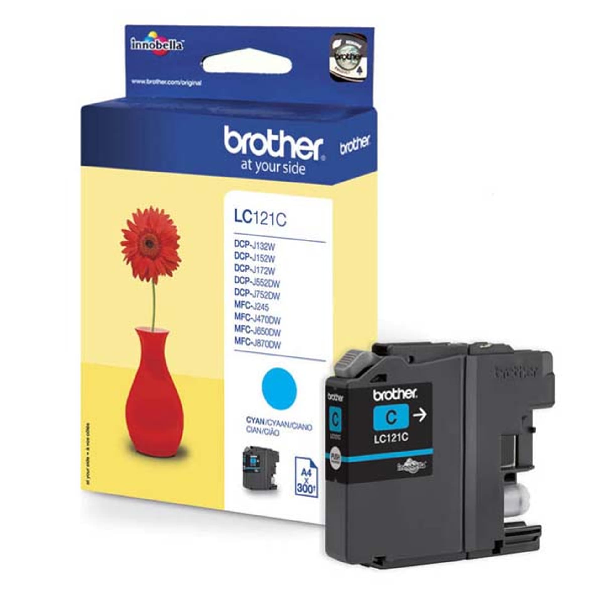 

Brother oryginalny ink / tusz LC-121C, cyan, 300s, Brother DCP-J552DW, MFC-J470DW