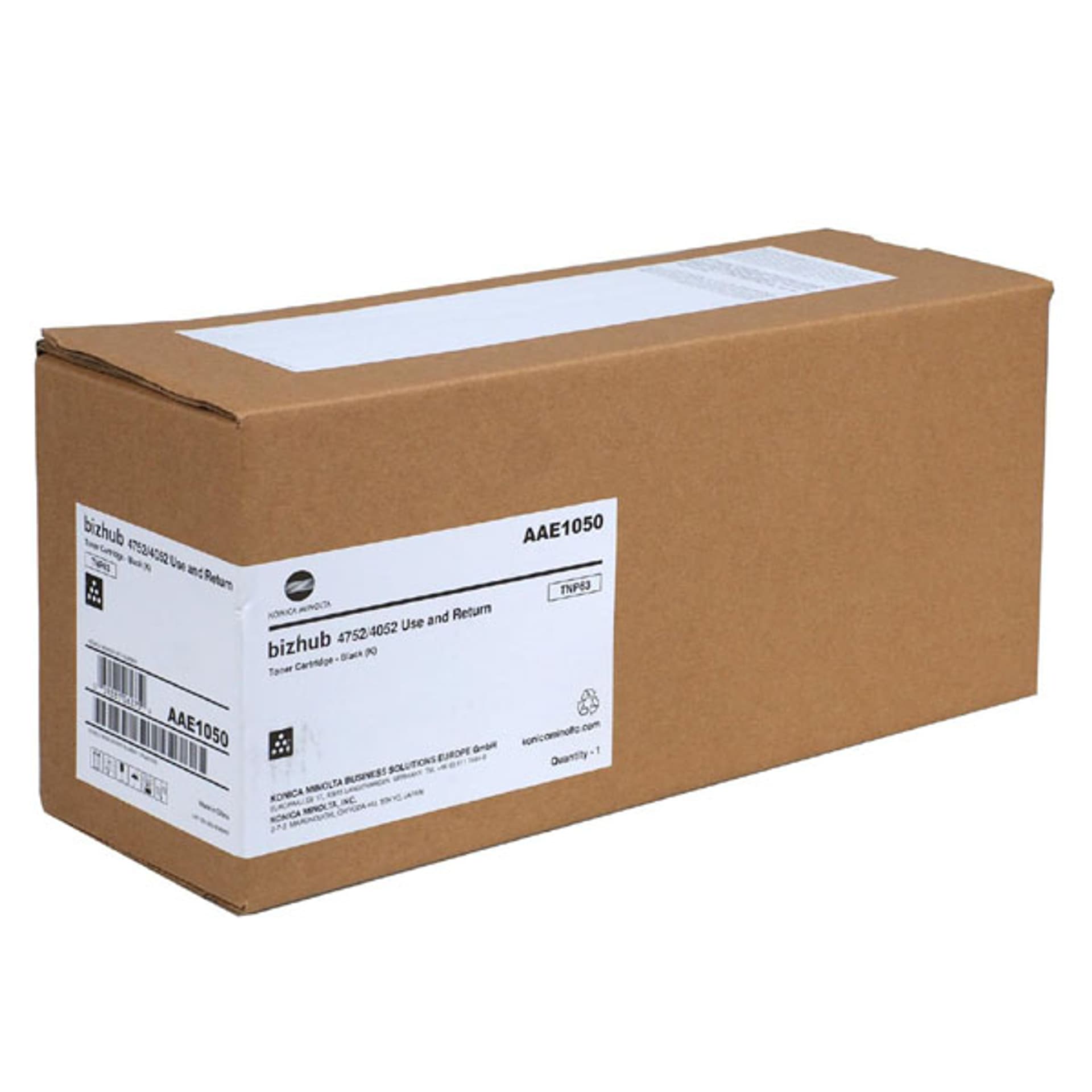 

Konica Minolta oryginalny toner AAE1050, TNP-63, black, 25000s, return, Konica Minolta Bizhub 4052, 4752, O