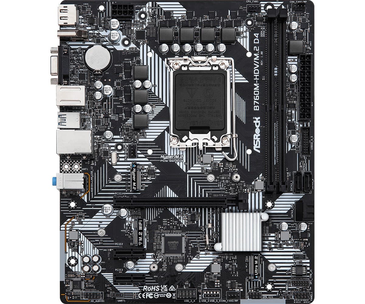 

Płyta główna B760M-HDV/M.2 D4 s1700 2DDR4 DP/HDMI mATX