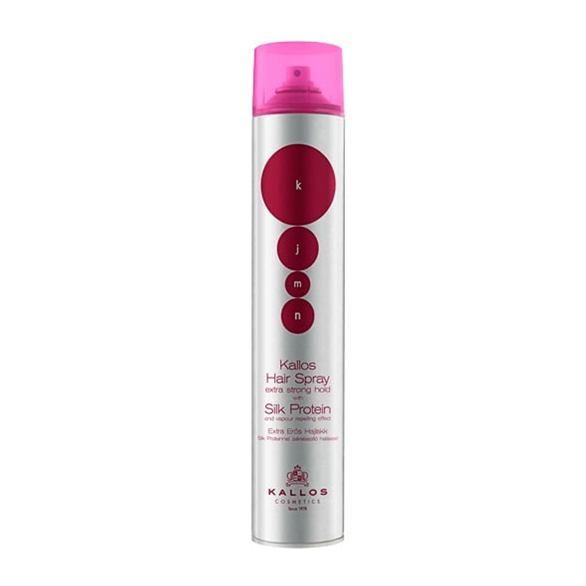 

Kallos KJMN Hair Spray Extra Strong Hold With Silk Protein extra mocny lakier do włosów chroniący przed wilgocią 500ml