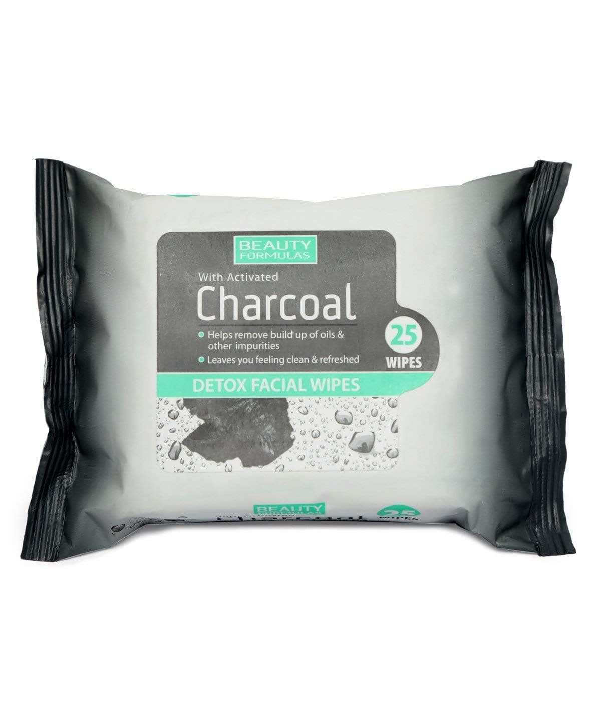 

BEAUTY FORMULAS Charcoal Detox Facial Wipes chusteczki oczyszczające z aktywnym węglem 25szt.