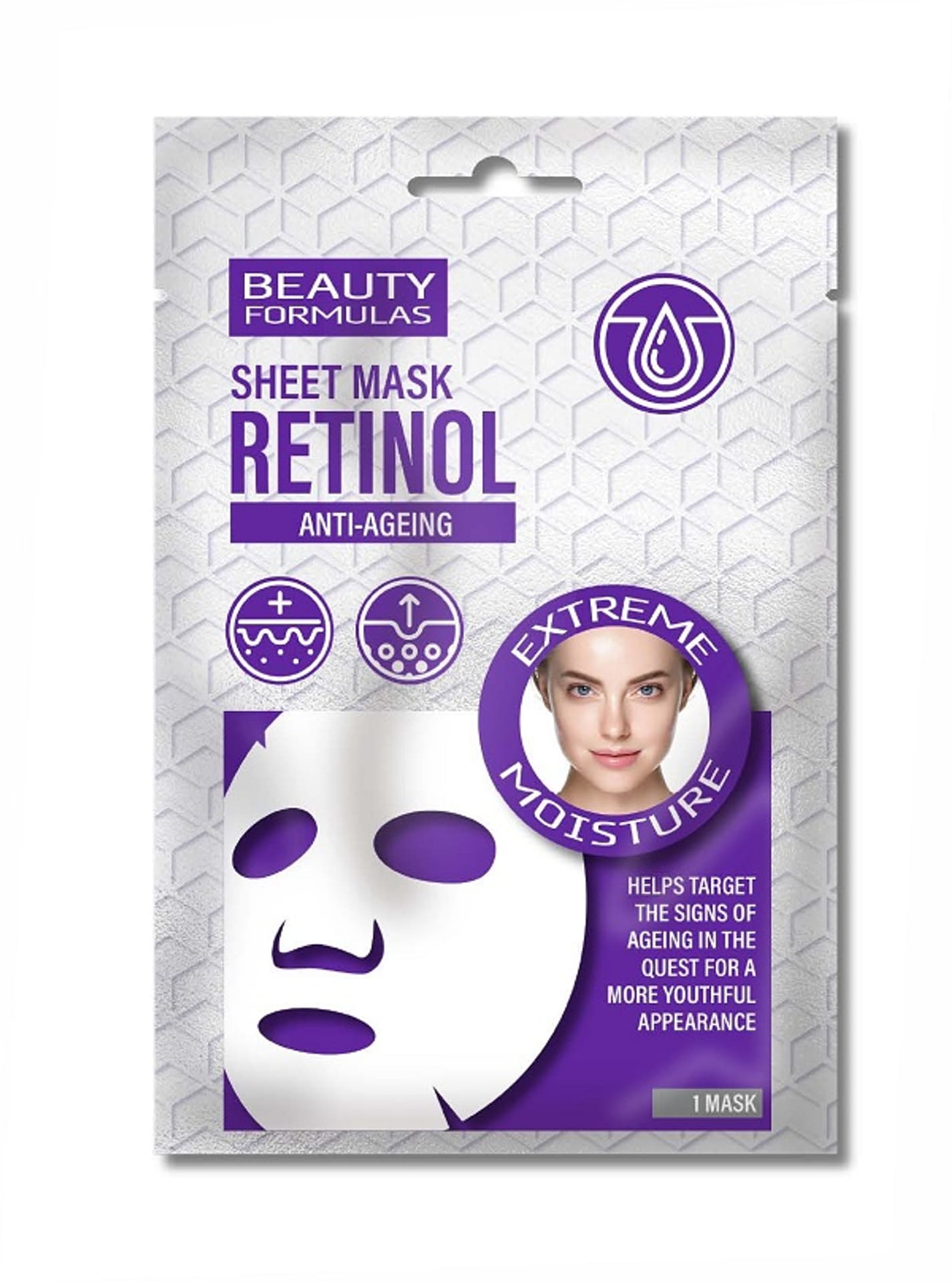 

Beauty Formulas Retinol Anti-Ageing Sheet Mask nawilżająca maska w płachcie do twarzy
