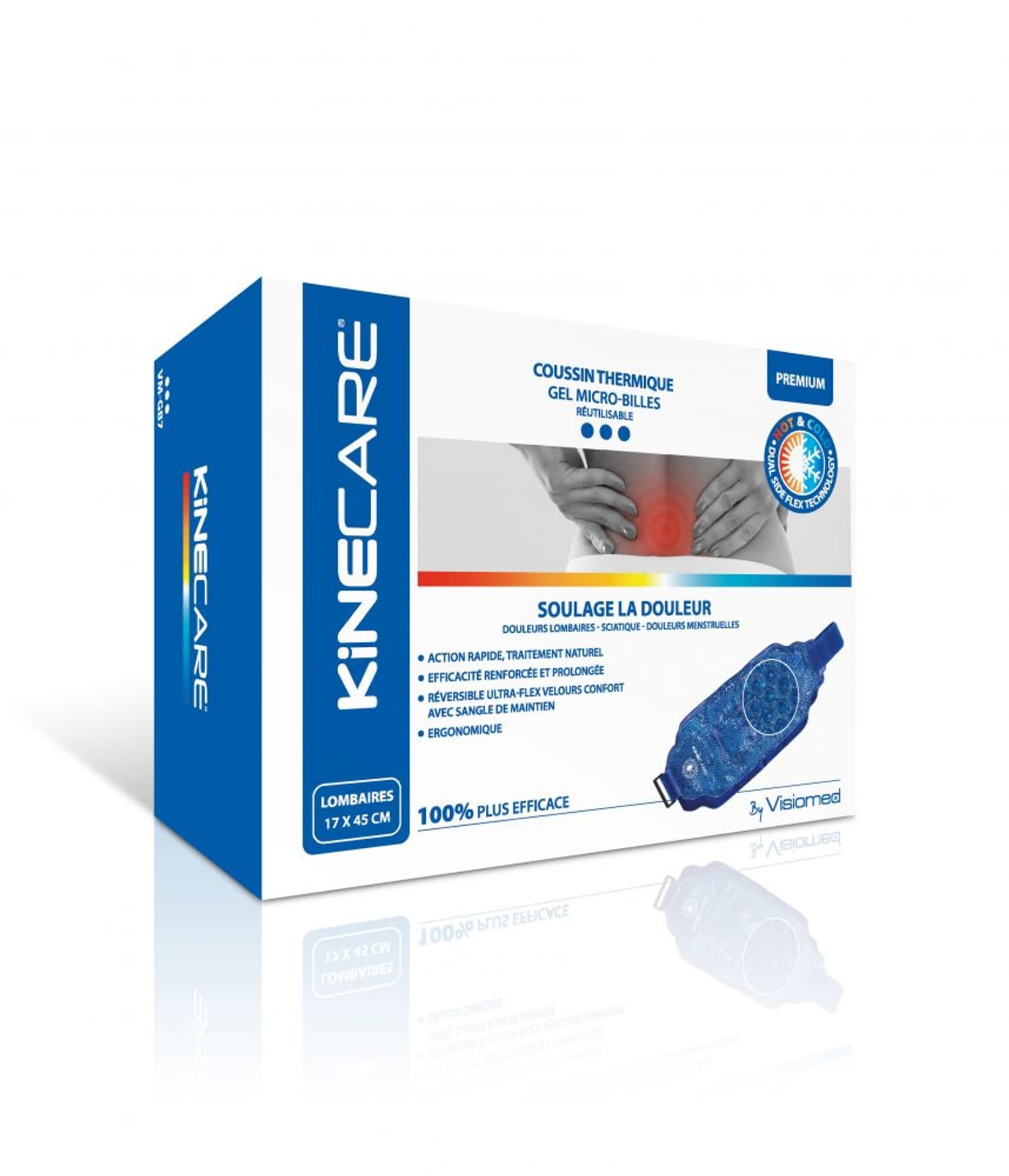 

Visiomed KINECARE VM-GB7 17x43cm Kompres na lędźwie, okład ciepło-zimno