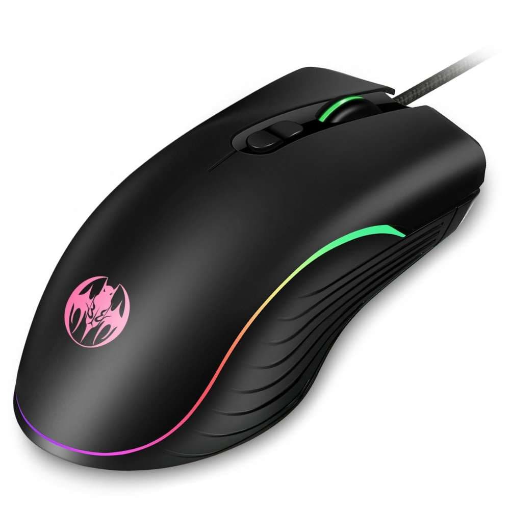 

Myszka mysz gamingowa dla graczy przewodowa GM06 Plug&Play z podświetleniem RGB czarna