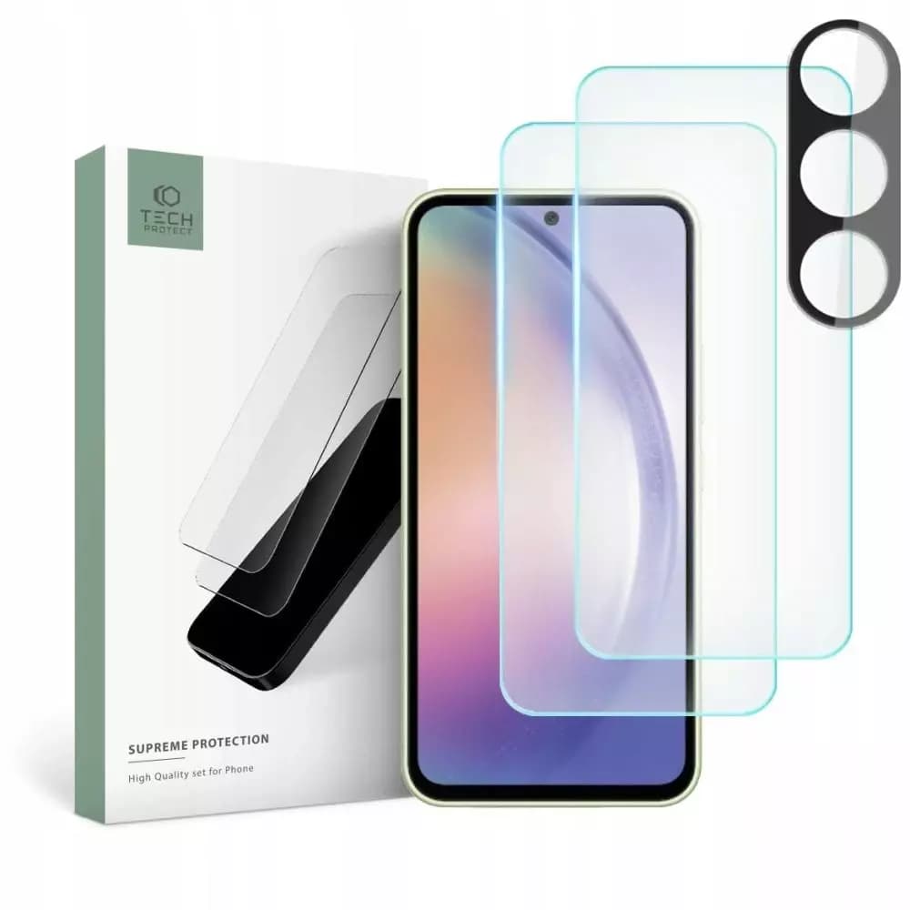 

2x Szkło hartowane na ekran Supreme Set + szkło na obiektyw do Samsung Galaxy A54 5G Clear