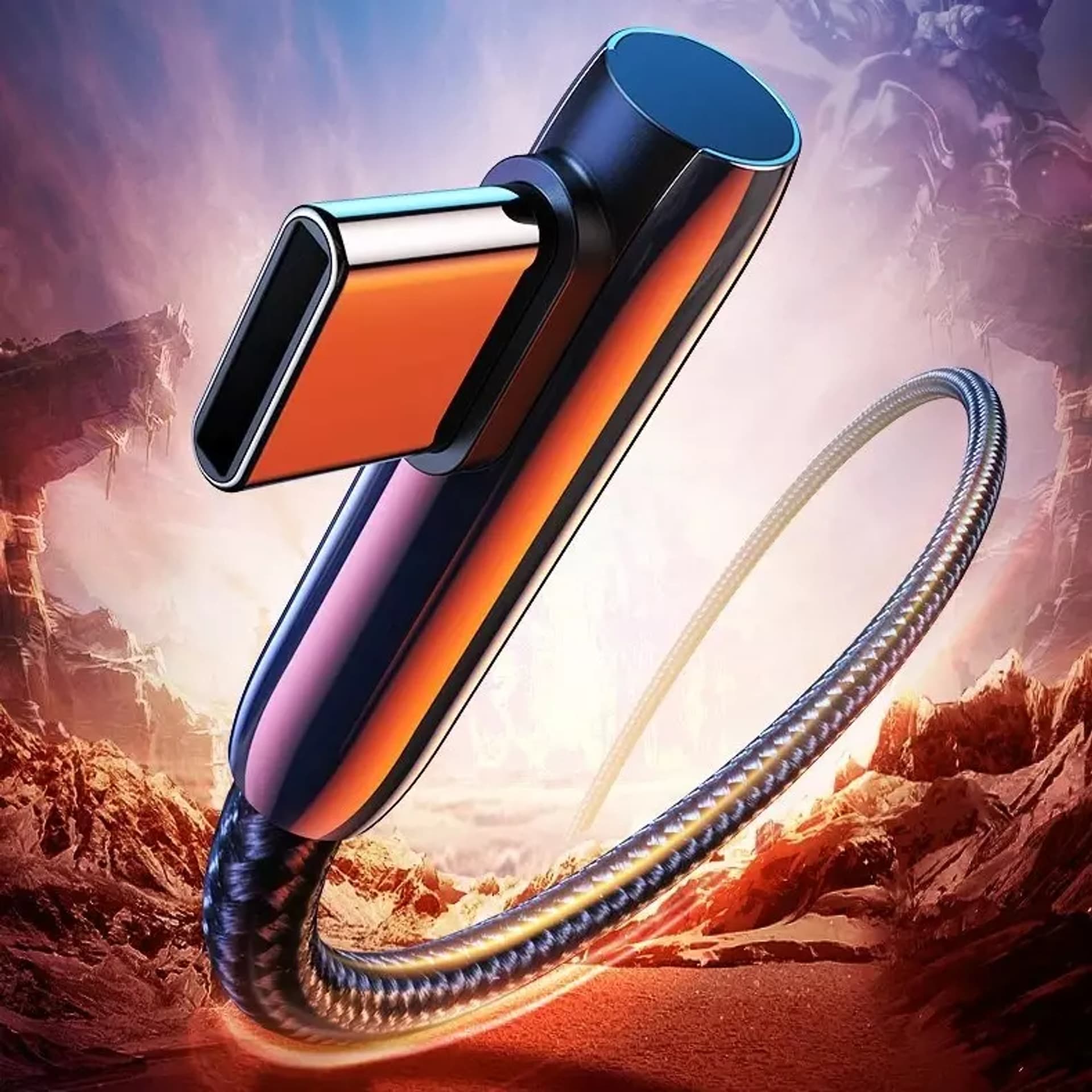 

Kabel kątowy UGREEN przewód z bocznym wtykiem USB - USB Typ C 5 A Quick Charge 3.0 SCP FCP 0,5 m czarny (70282 US313)