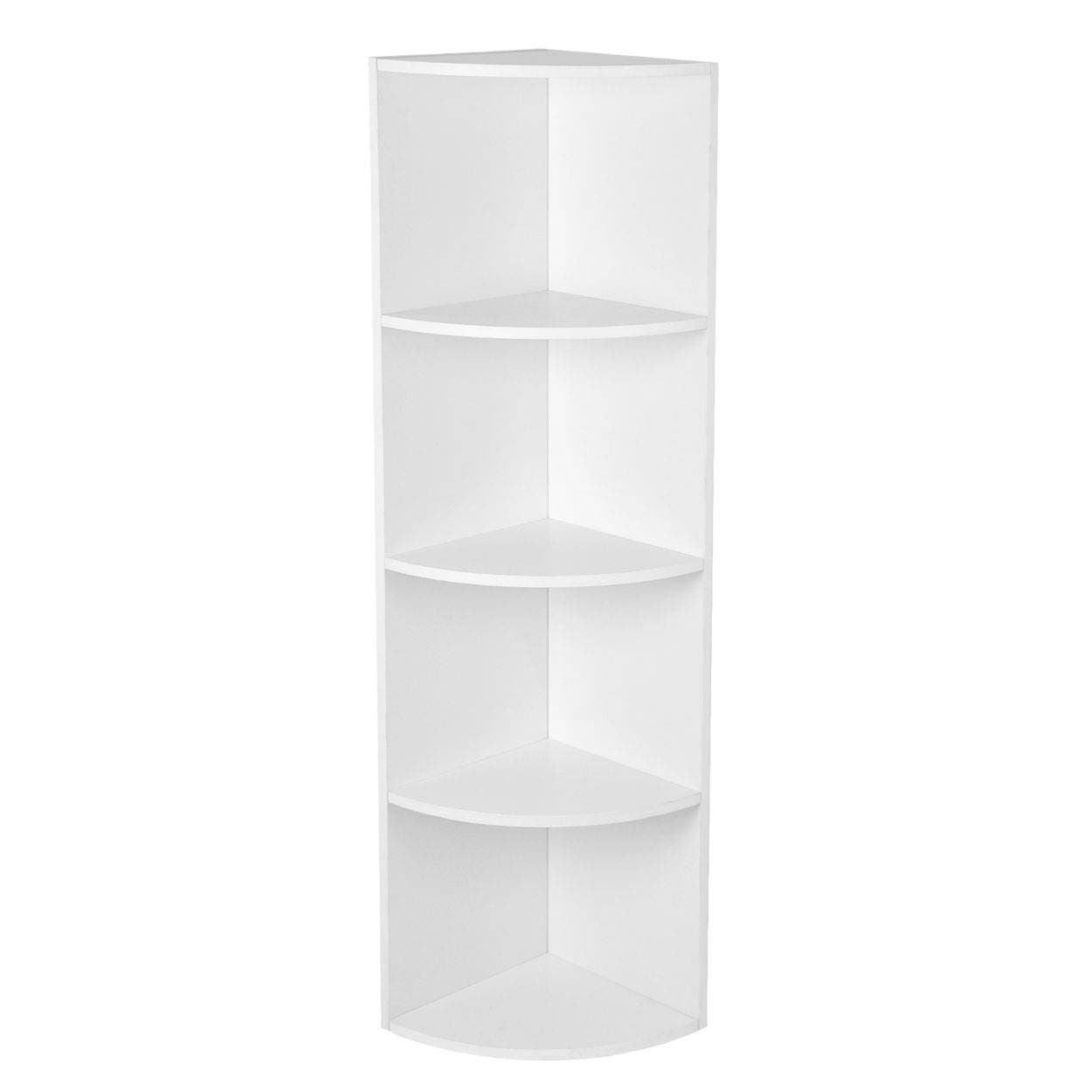 

Regał narożny 4 półki biały 129 cm