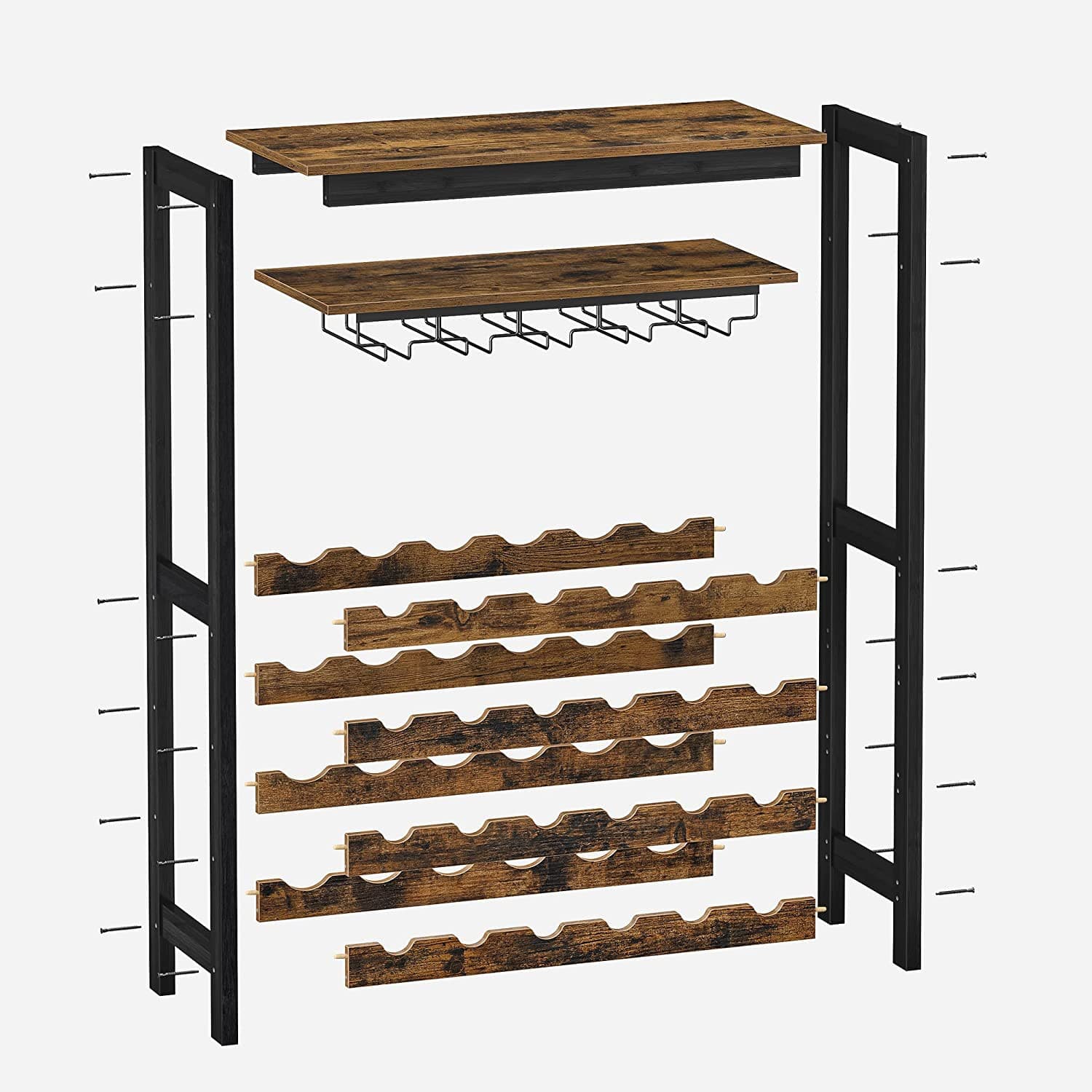 

Stojak na wino i kieliszki LOFT barek 100 cm