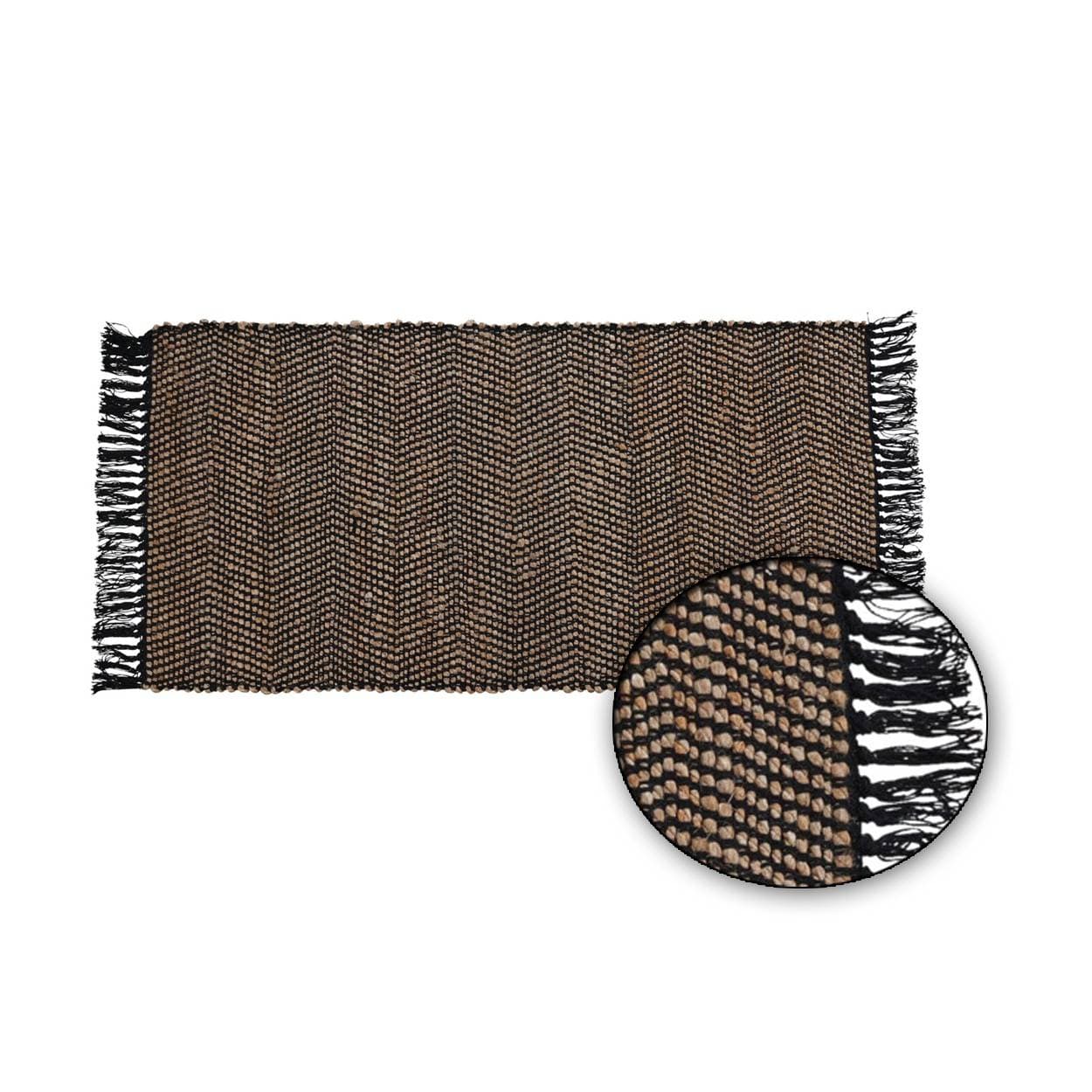 

Dywan bawełniany z jutą zygzak 140 cm