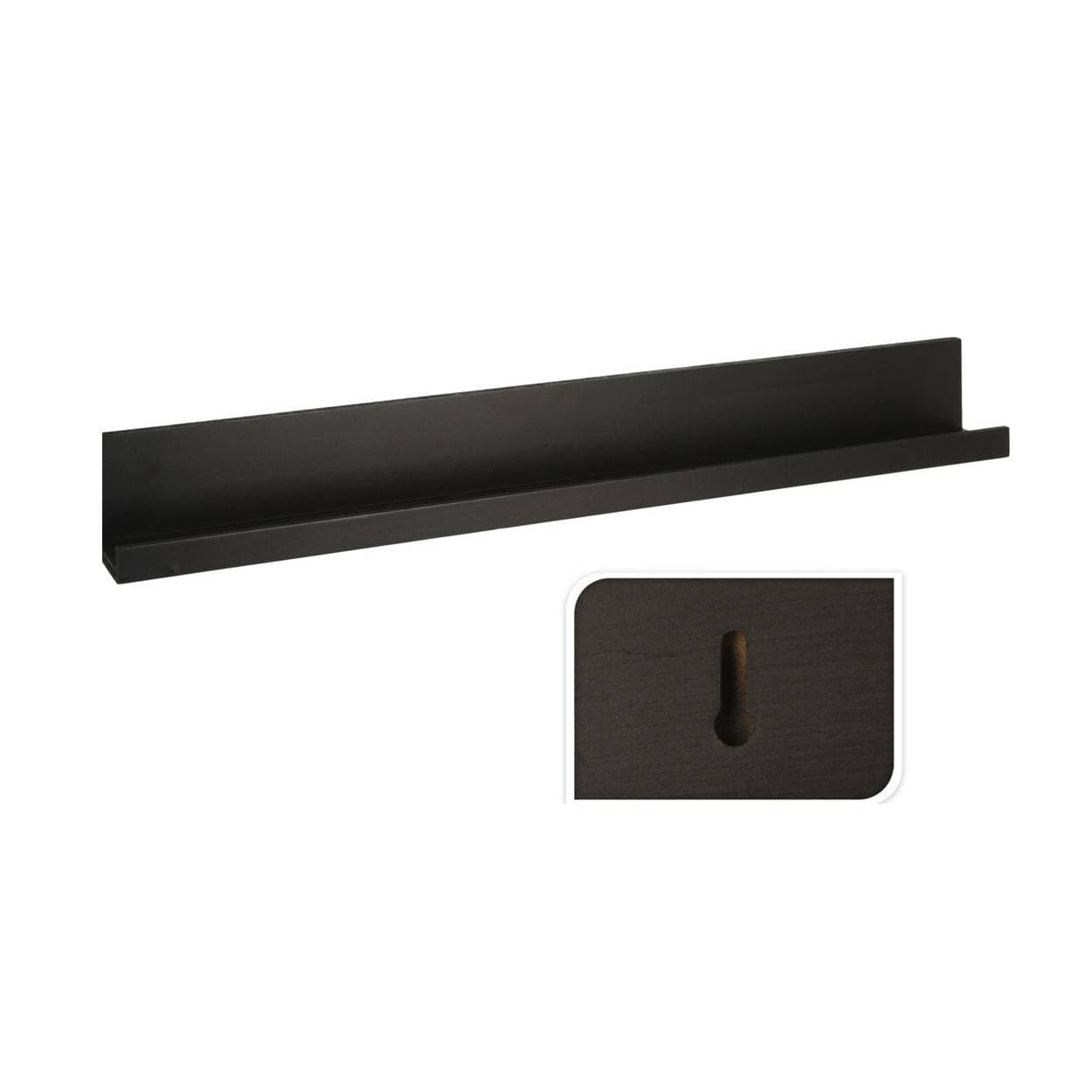 

Półka ścienna czarna mdf 58 cm