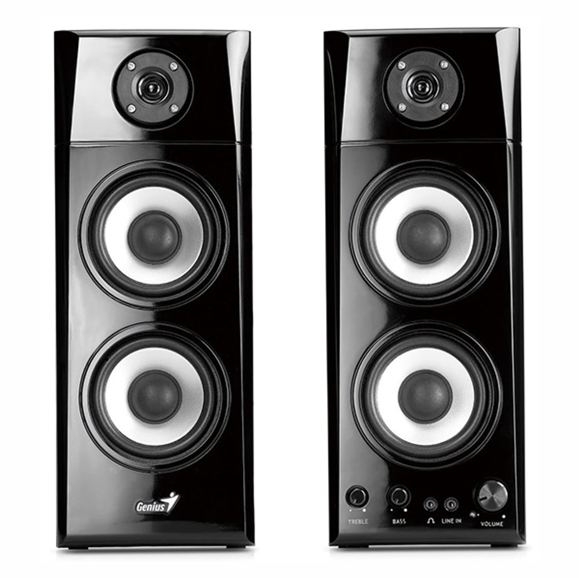 

Genius głośniki SP-HF1800A v2, 2.0, 60W, czarne, regulacja głośności, drewniane