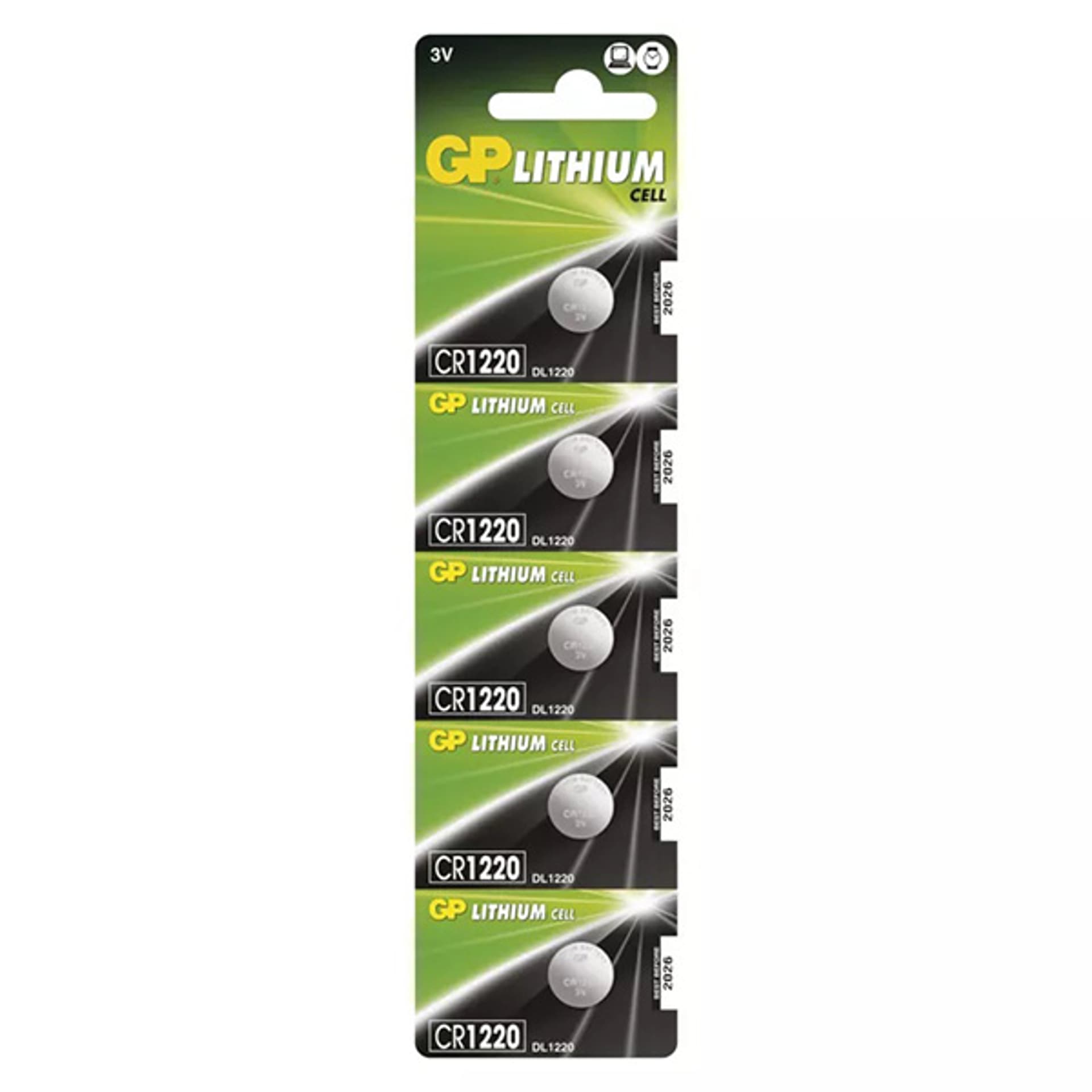 

BATERIA GUZIKOWA GP CR1220 - 5pcs BLISTER