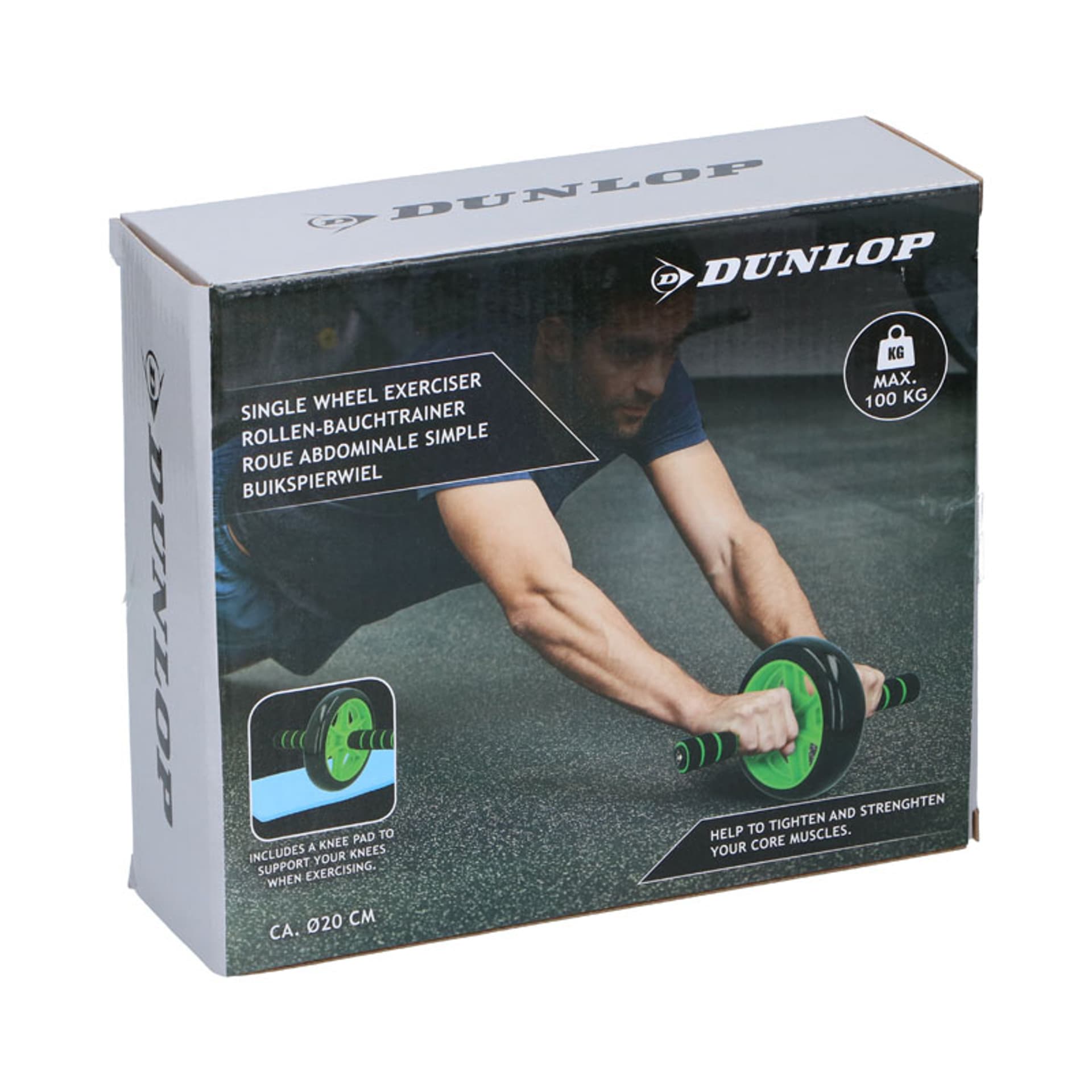 

Dunlop - Jednokołowy wałek do treningu mięśni brzucha (zielony)