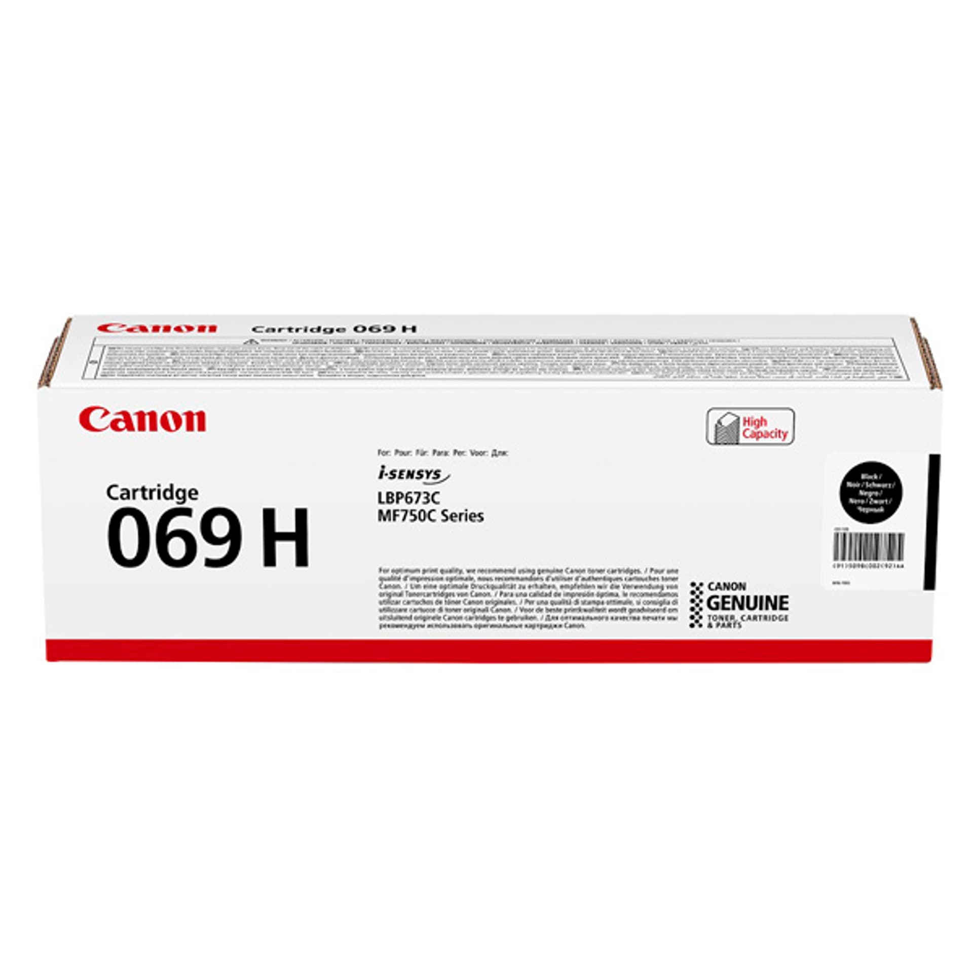 

Canon oryginalny toner 069BKH, black, 7600s, 5098C002, Canon MF752Cdw, 754Cdw, LBP673Cdw, O