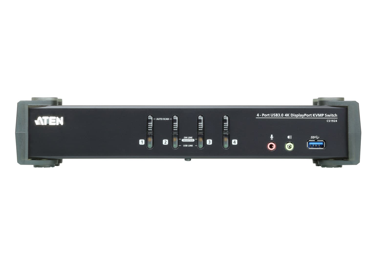 

ATEN PRZEŁĄCZNIK KVM CS1924-AT-G 4-PORTOWY USB 3.0 4K DISPLAYPORT