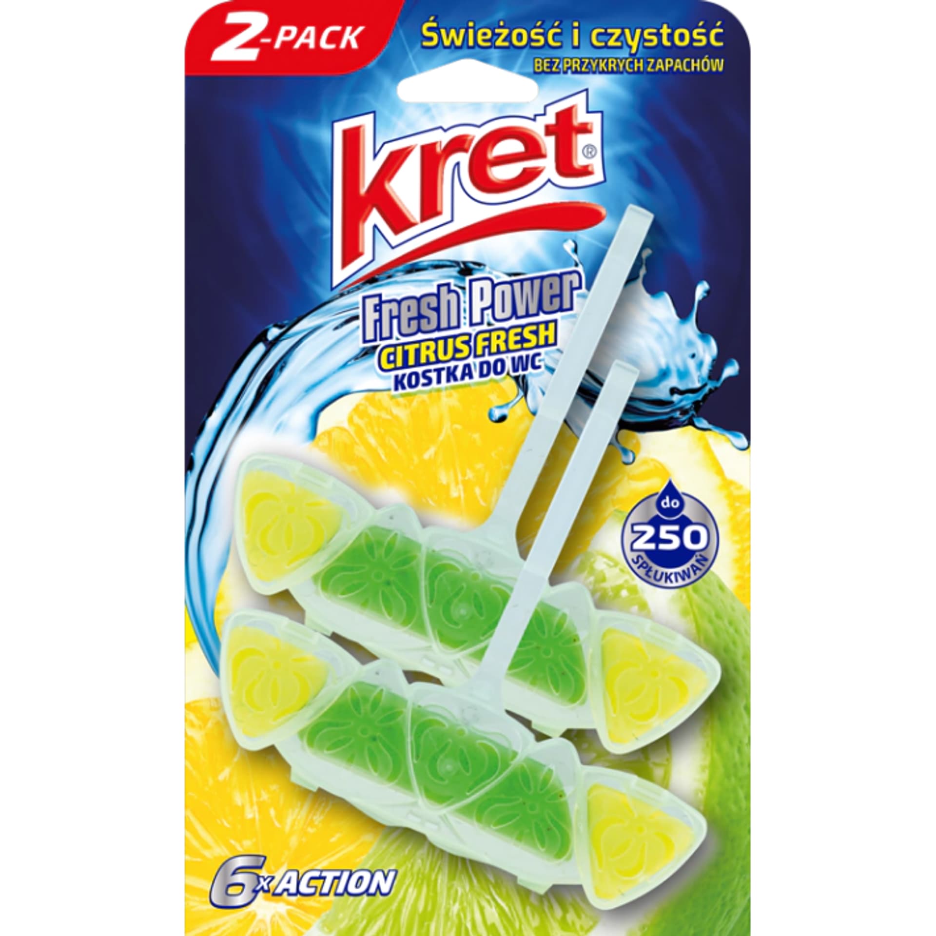 

Kret Fresh Power zawieszka do WC Citrus Fresh 2x40g
