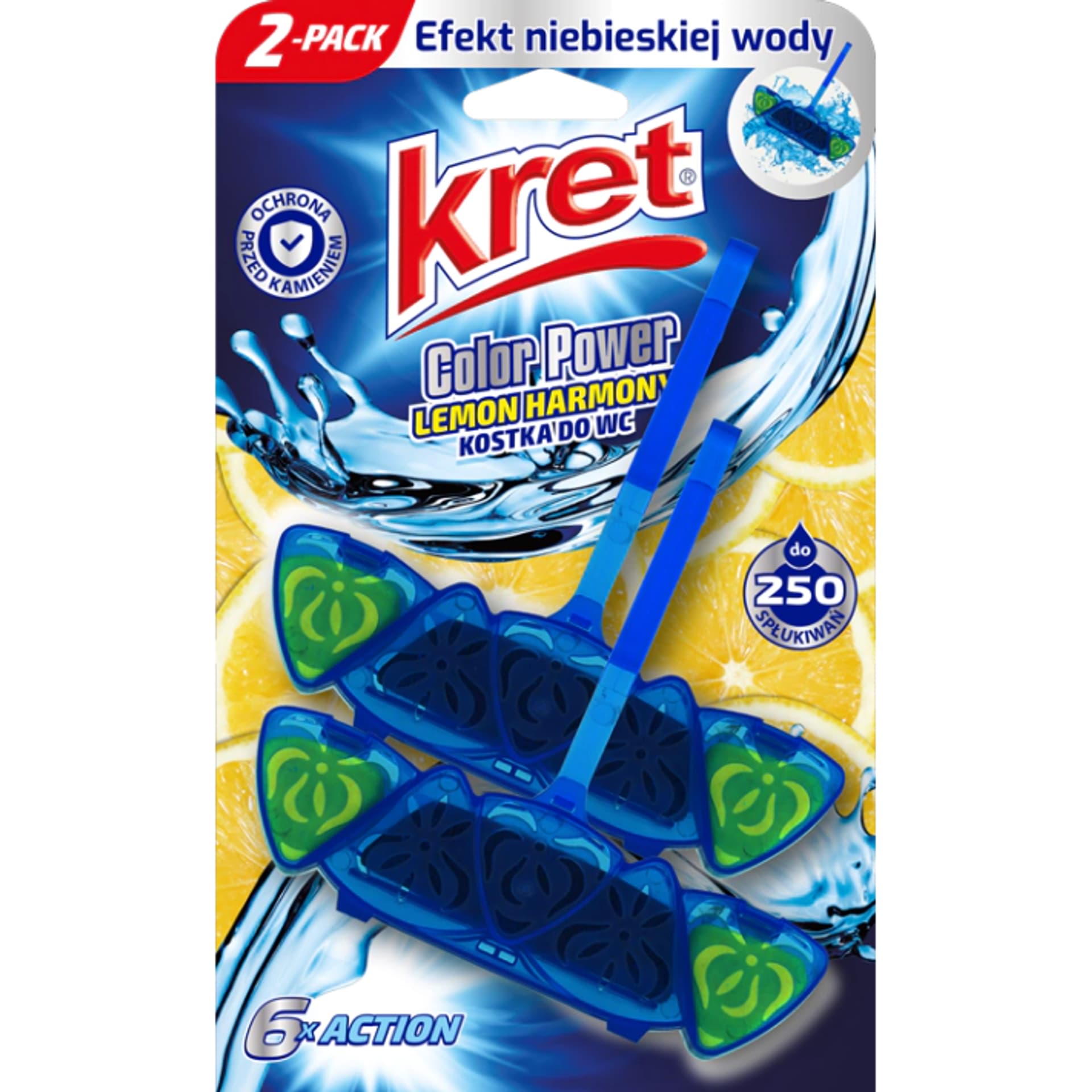 

Kret Color Power zawieszka do WC barwiąca wodę Lemon Harmony 2x40g