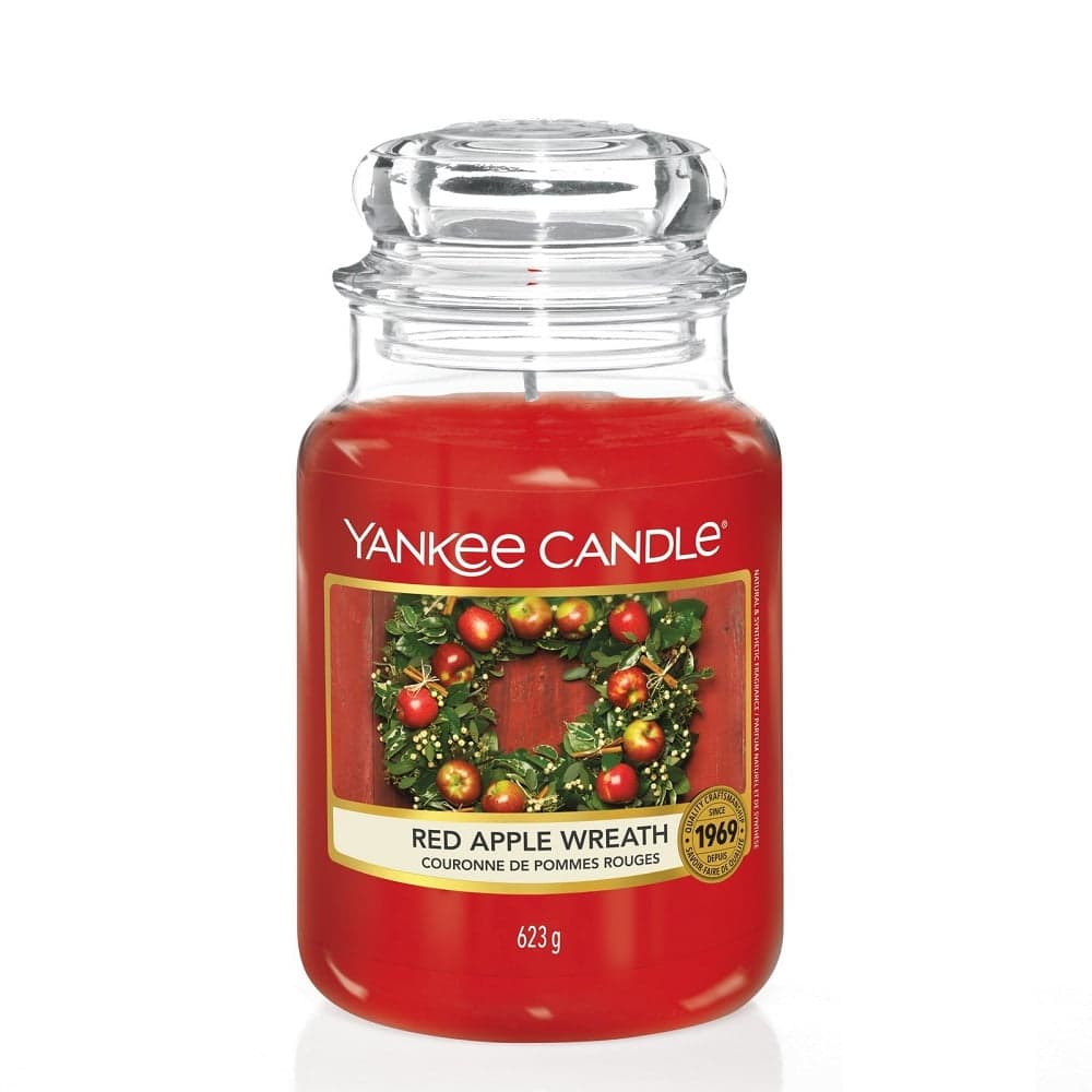 

Yankee Candle Świeca zapachowa duży słój Red Apple Wreath 623g