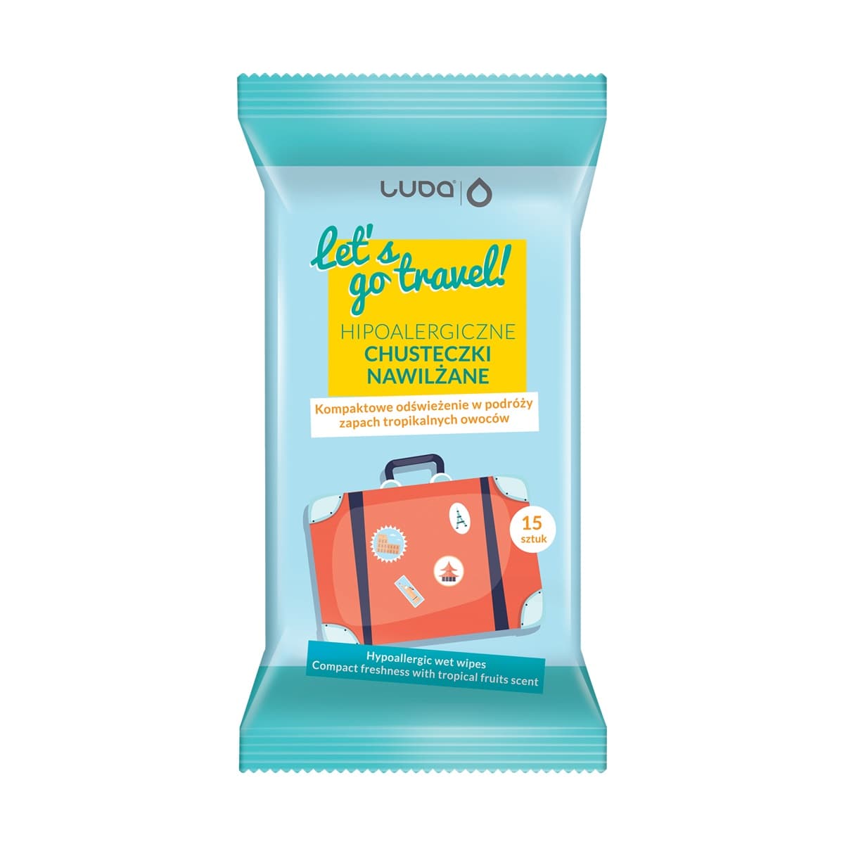 

Luba Let's go travel! hipoalergiczne chusteczki odświeżające 15szt