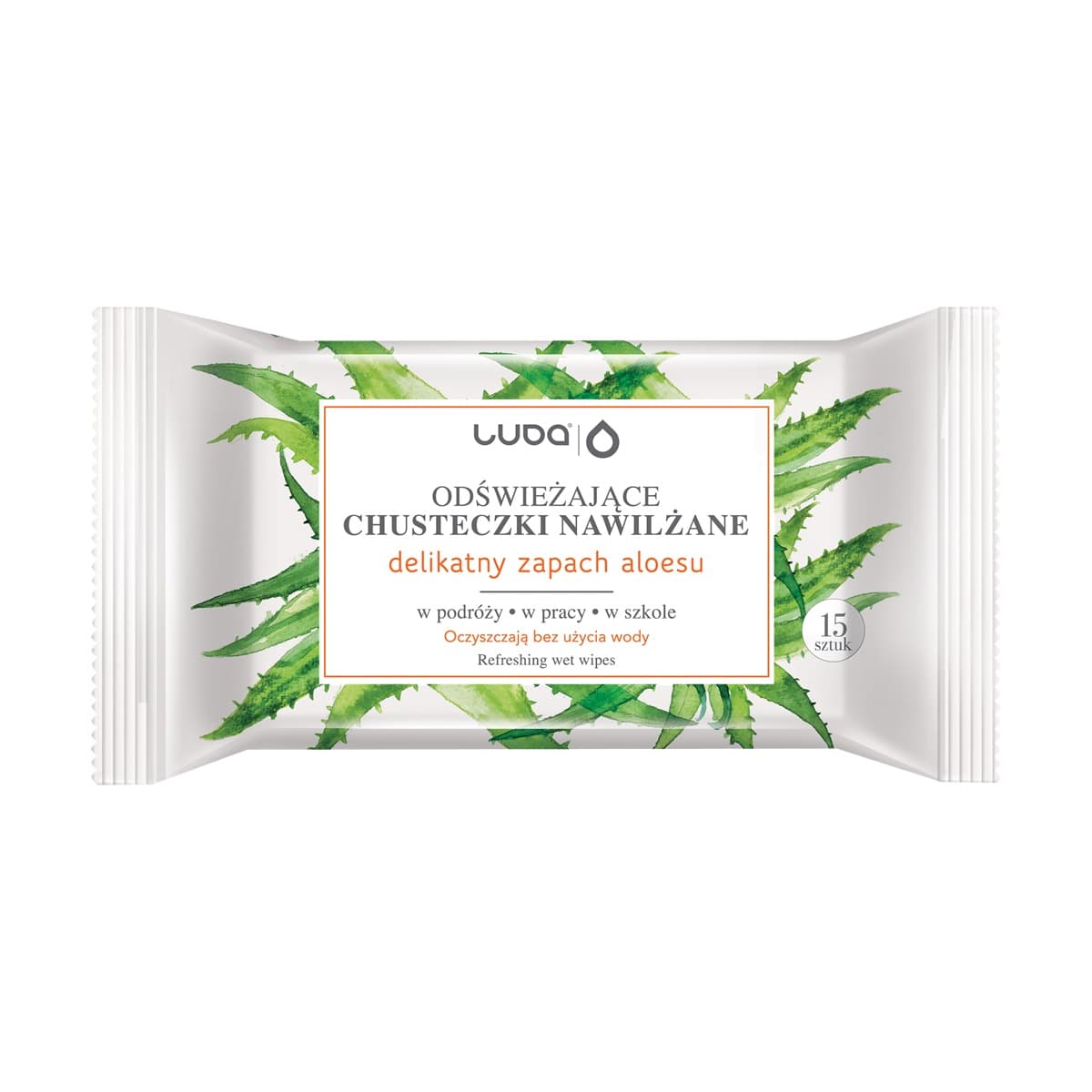 

Luba Odświeżające chusteczki nawilżane Aloes 15szt