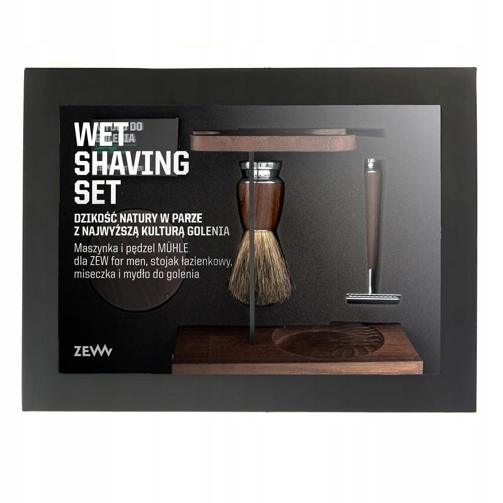

Zew For Men Wet Shaving zestaw maszynka do golenia + pędzel do golenia + miseczka + stojak na pędzel i maszynkę + mydło do golenia 85ml