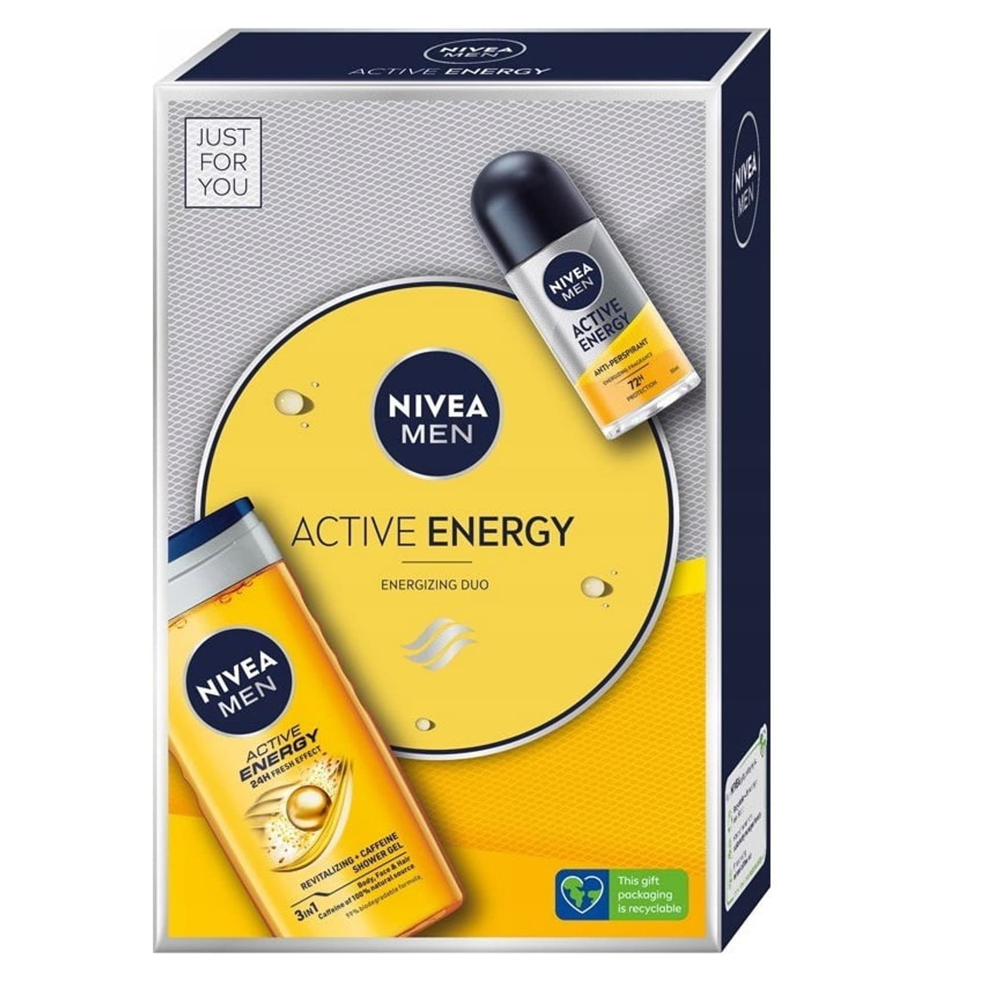 

Nivea Men Active Energy zestaw żel pod prysznic 250ml + antyperspirant roll-on 50ml