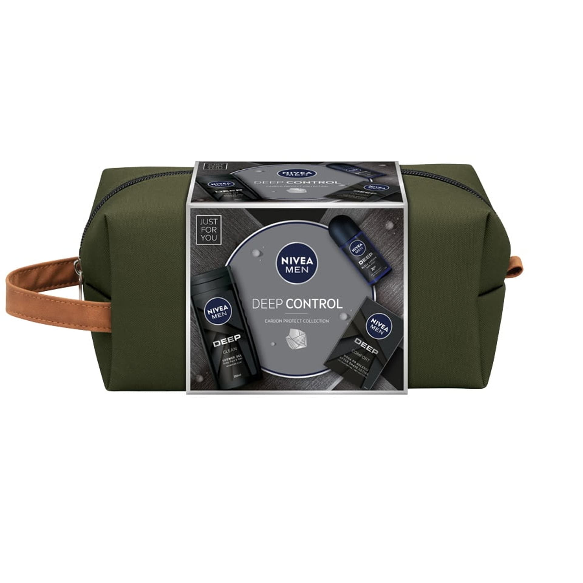 

Nivea Men Deep Control zestaw żel pod prysznic 3w1 250ml + antyperspirant w kulce 50ml + antybakteryjna woda po goleniu 100ml + kosmetyczka