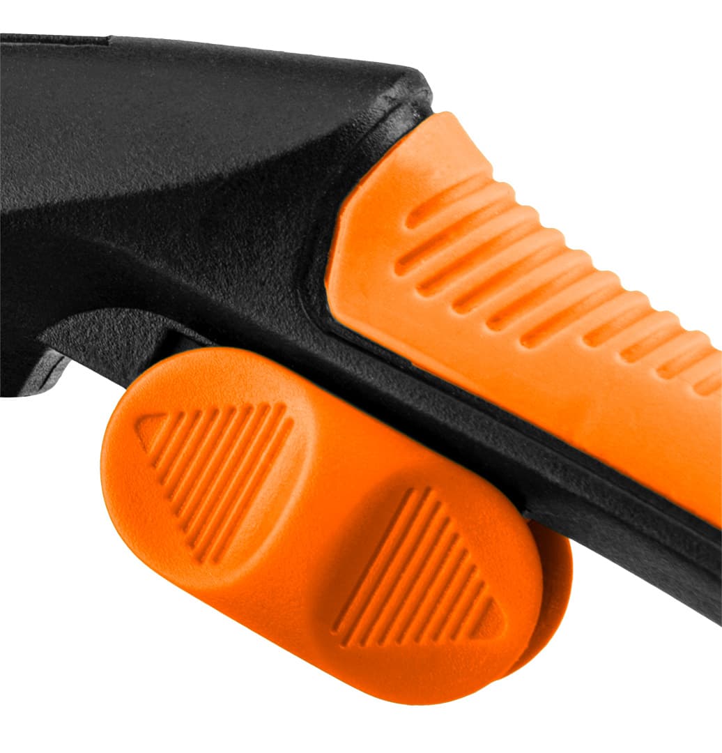 

Sekator kowadełkowy 210 mm, zakres do 20 mm, materiał: PP, uchwyt pokryty gumą TPR