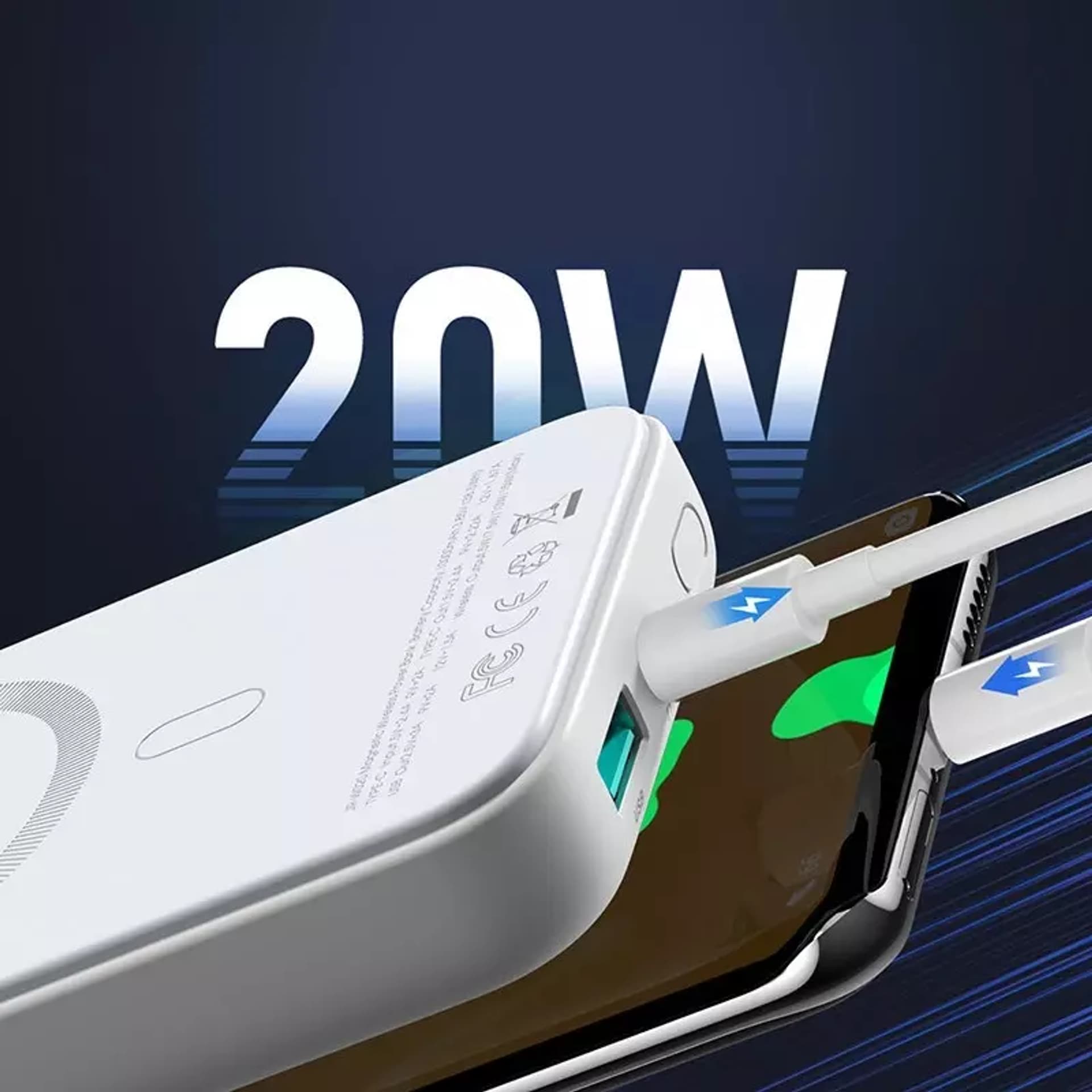 

Joyroom powerbank 10000mAh 20W Power Delivery Quick Charge magnetyczna ładowarka bezprzewodowa Qi 15W do iPhone kompatybilna z MagSafe biały (JR-W020 white)