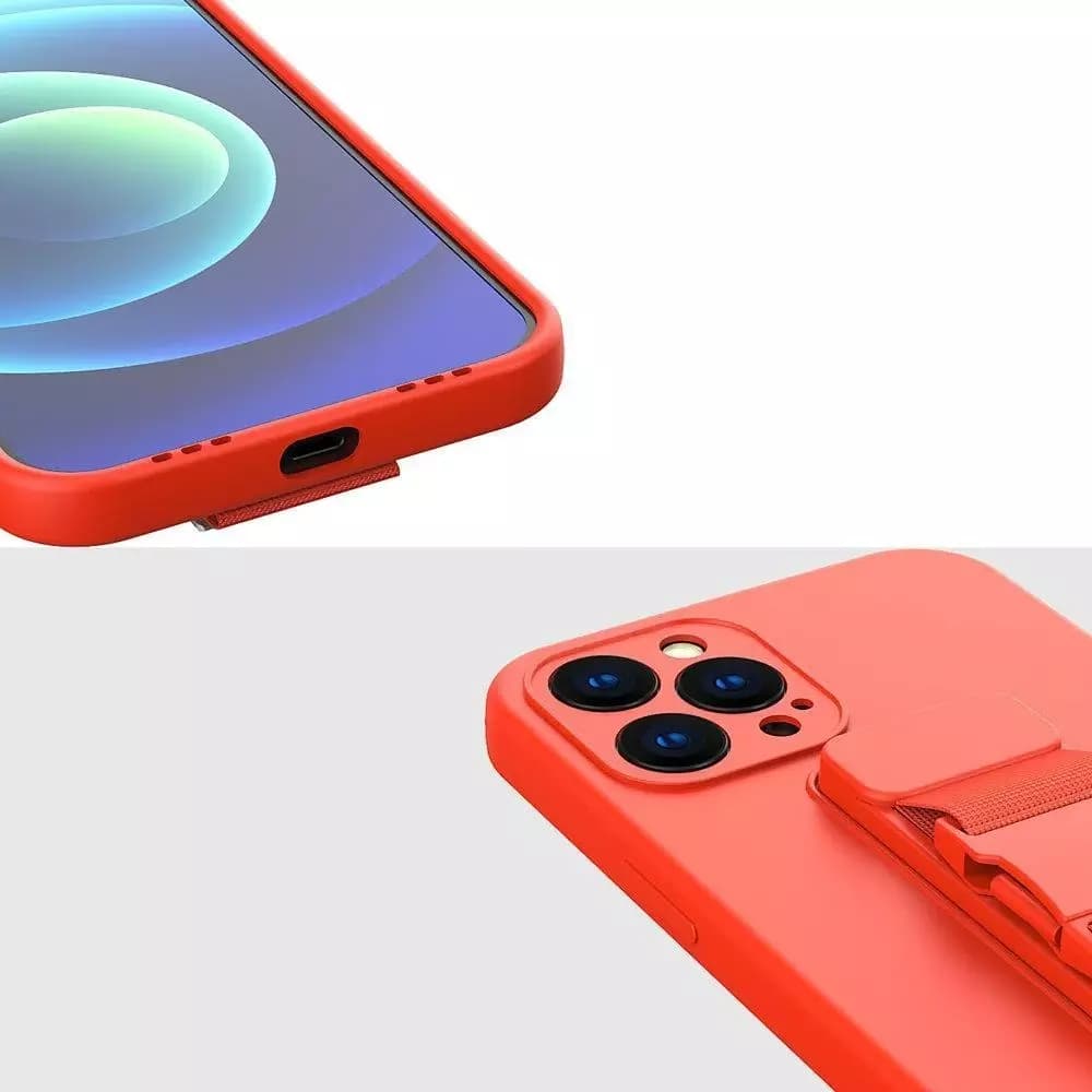 

Rope Case silikonowe etui ze smyczą torebka smycz pasek do Samsung Galaxy A23 różowy