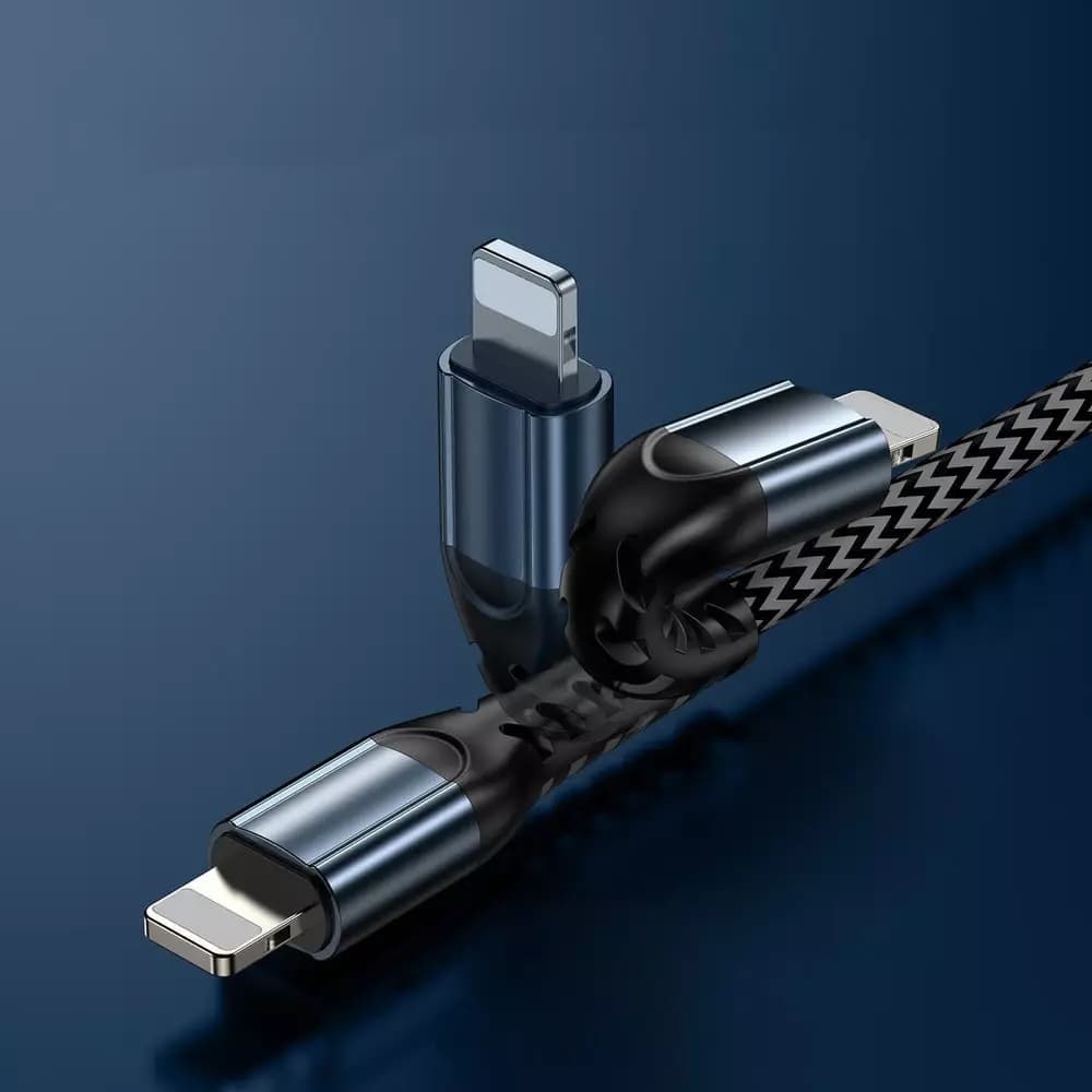 

Joyroom N10 King Kong series zestaw 3 x nylonowy kabel przewód USB - Lightning (0.25m + 1.2m + 2m) 2,4A szary, 0.25m + 1.2m + 2m) 2.4a szar