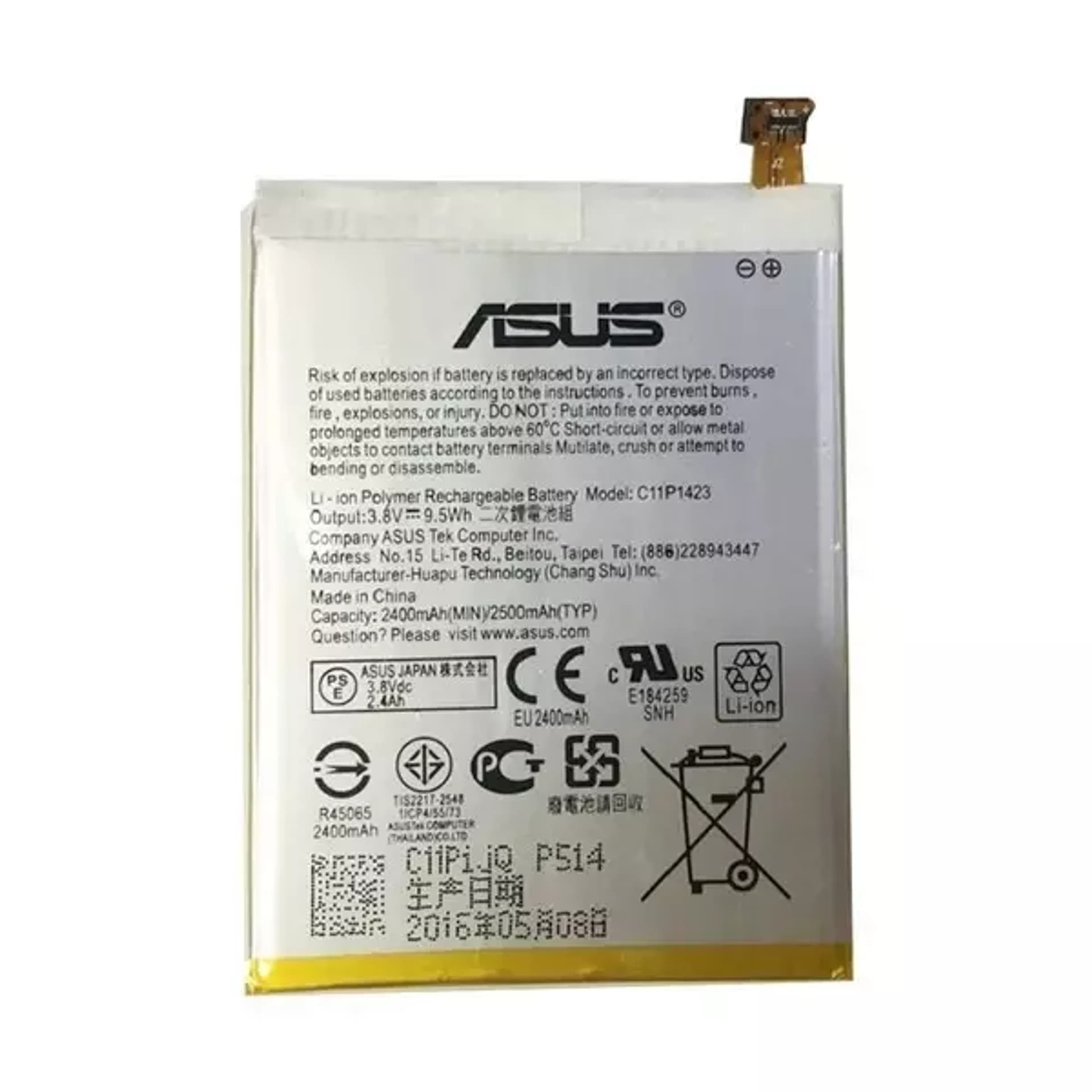 

Bateria ASUS C11P1423 do ZenFone2 ZE500CL bulk 2500 mAh