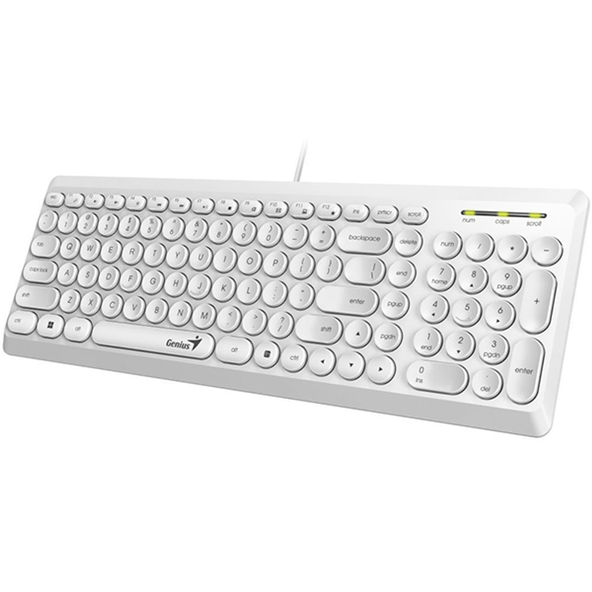 

Genius Slimstar Q200, klawiatura CZ/SK, klasyczna, cicha rodzaj przewodowa (USB), biała, nie, Usb)/biała/ni